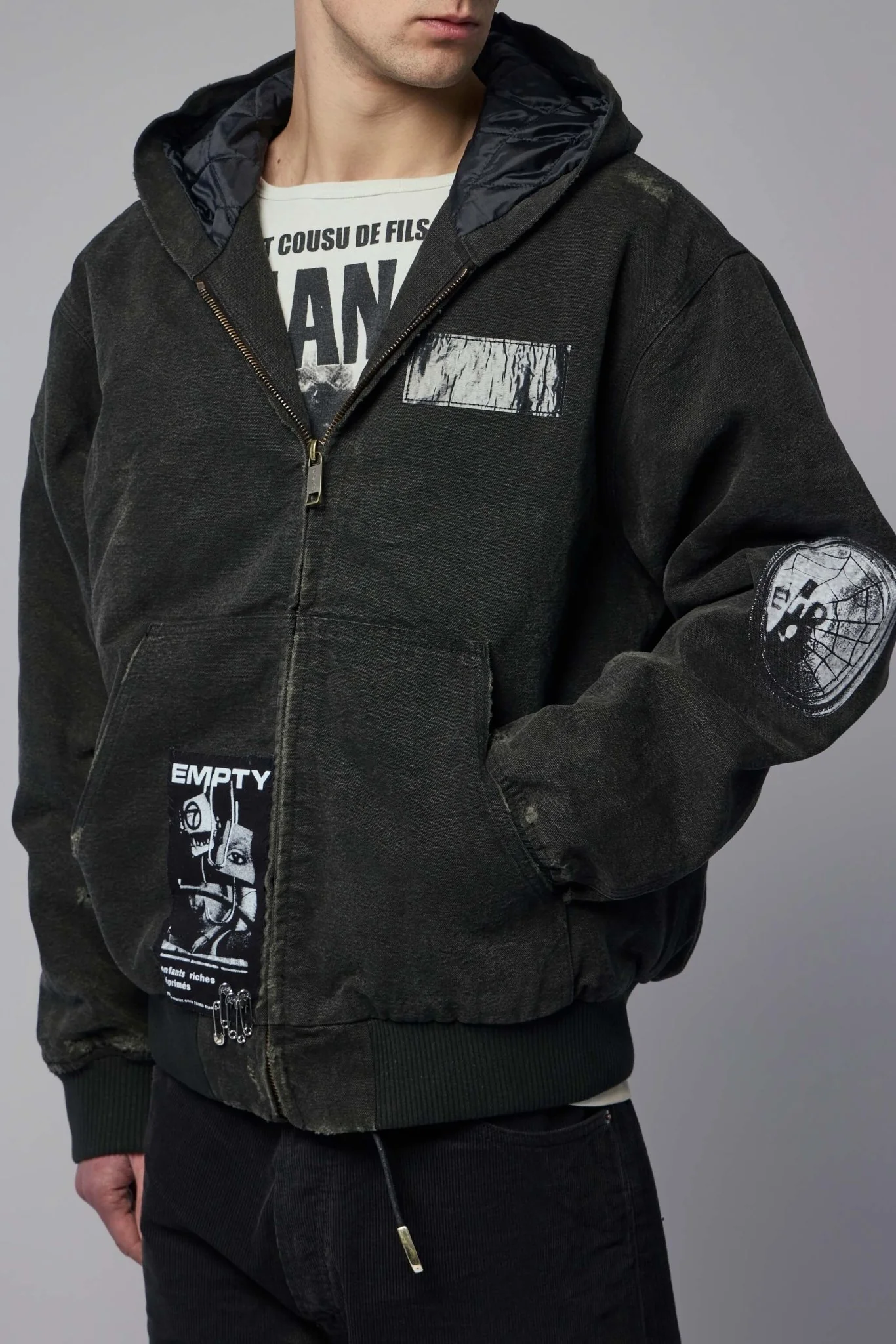 War Started Hooded Work Jacket - Image 3