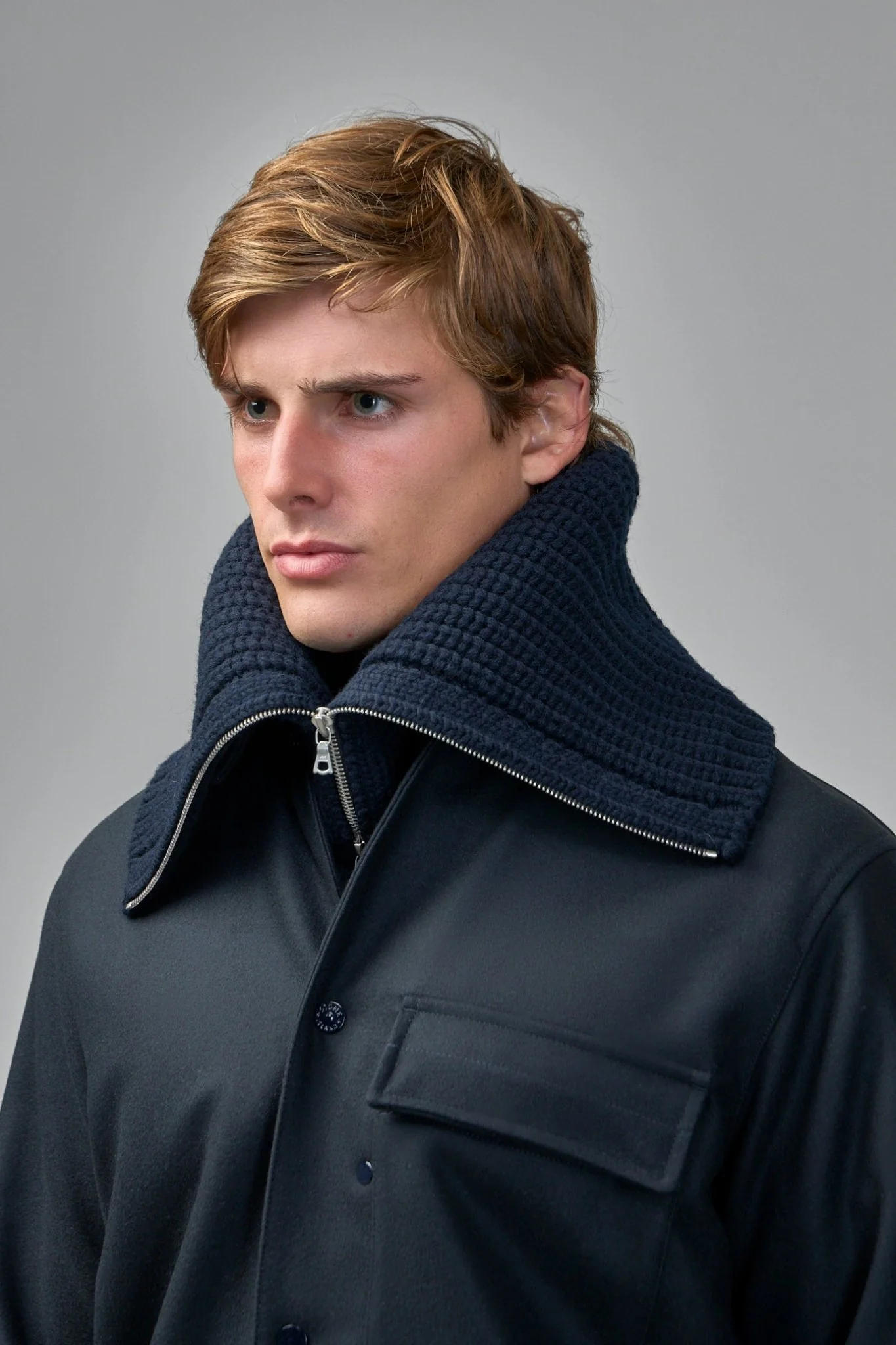 Men Zip-up Scarf - Image 3