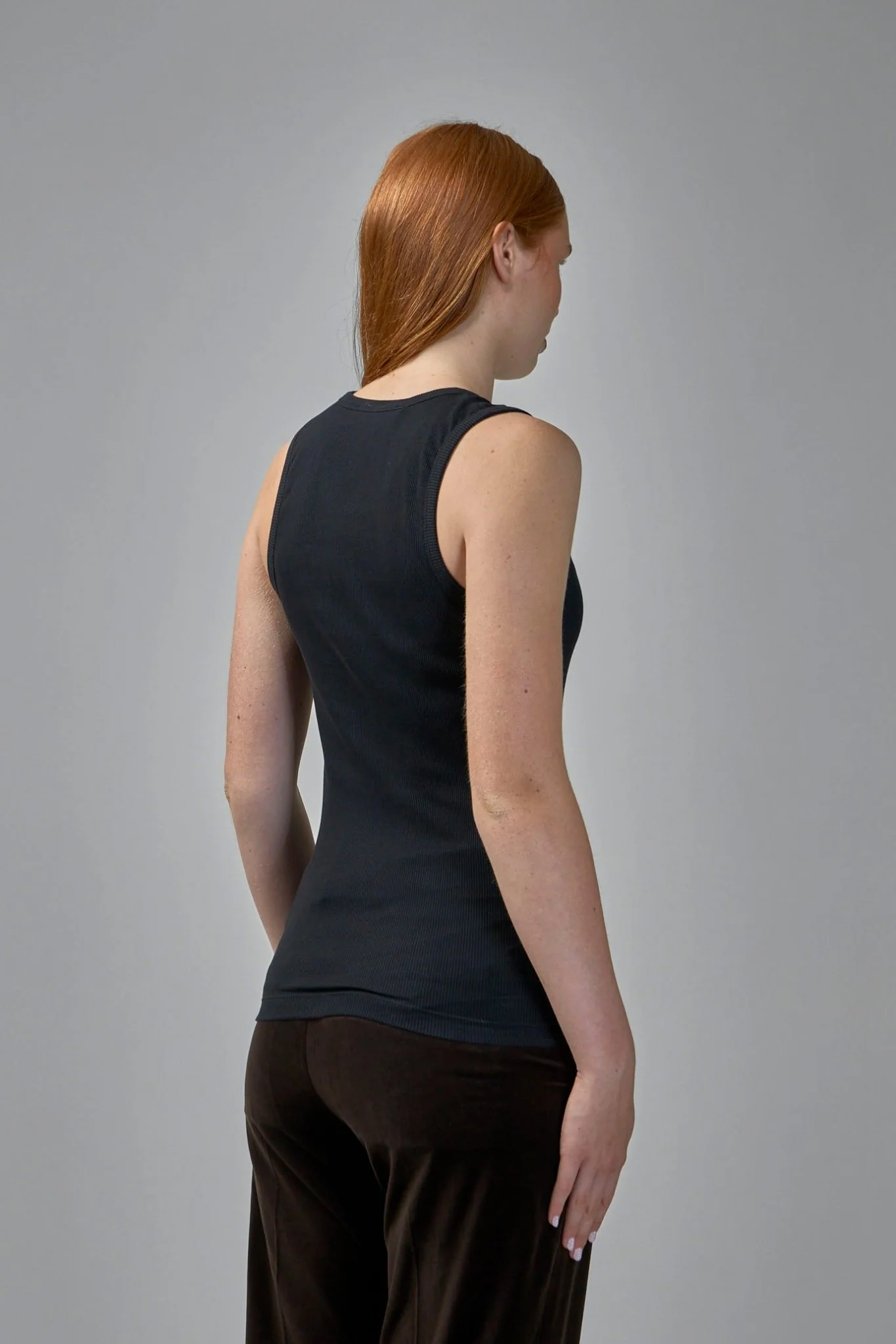 Classic Tank Top with Asymmetric Shoulders - Image 3
