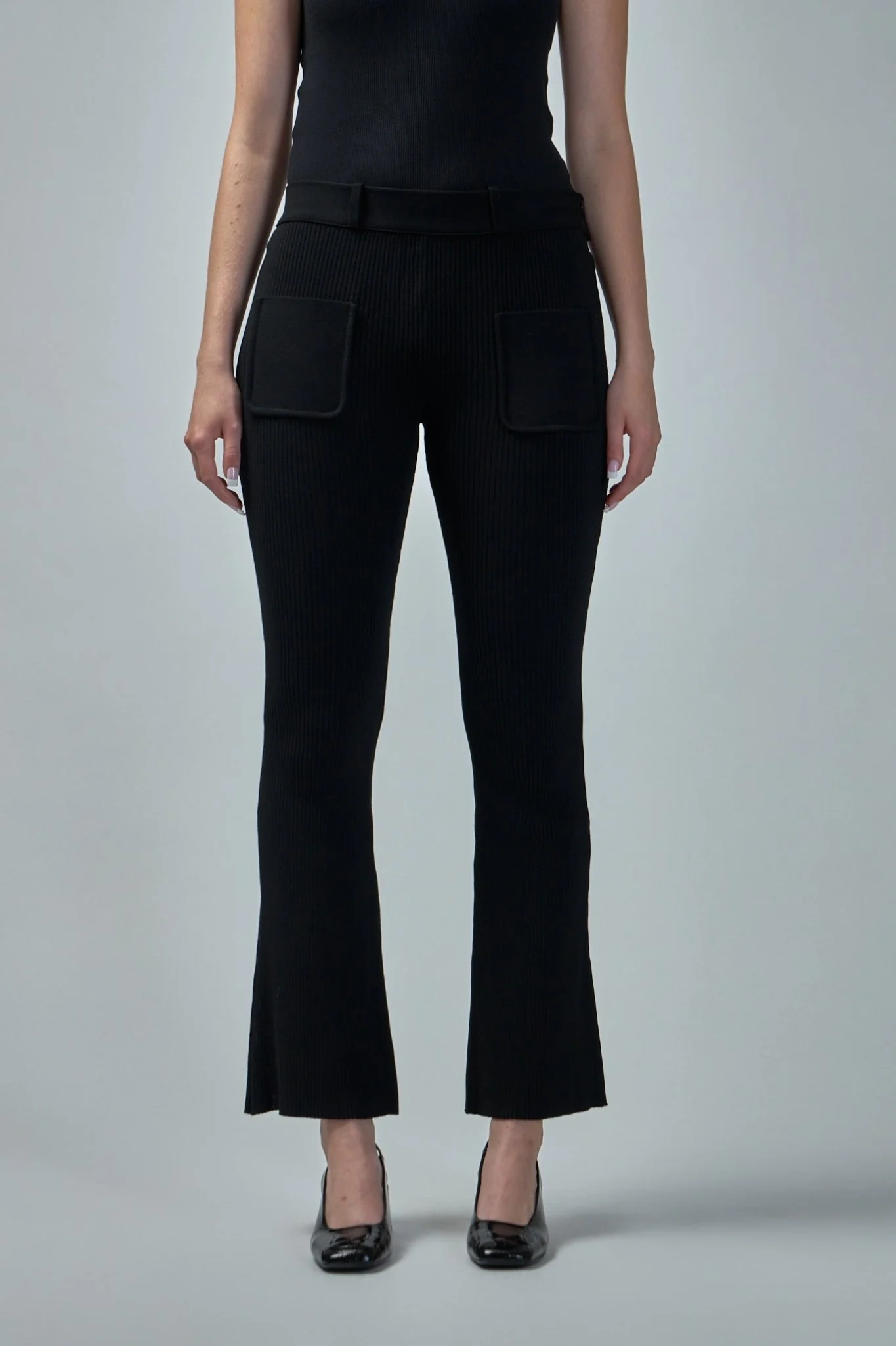 2-pocket Rib Knit Pants - Image 3