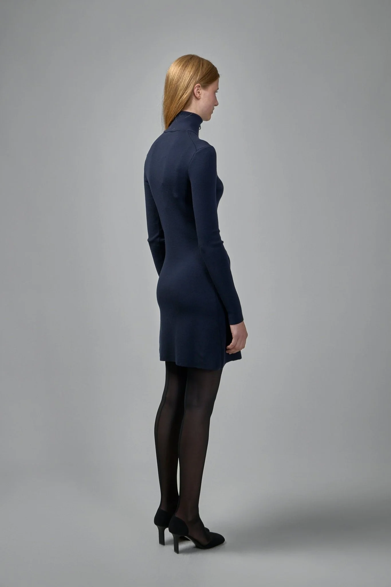 Zipped Mockneck Dress - Image 3