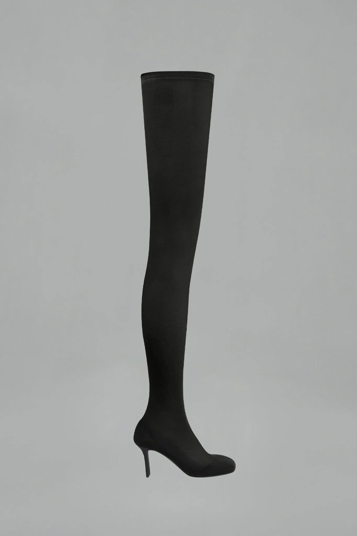 Square Toe Mesh Thigh High Boots