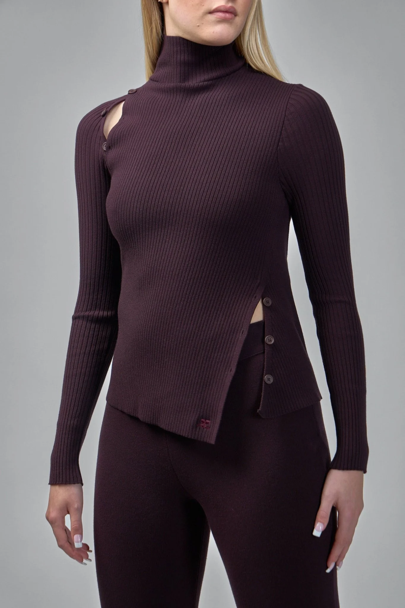 Oblique Buttoned Jumper - Image 4