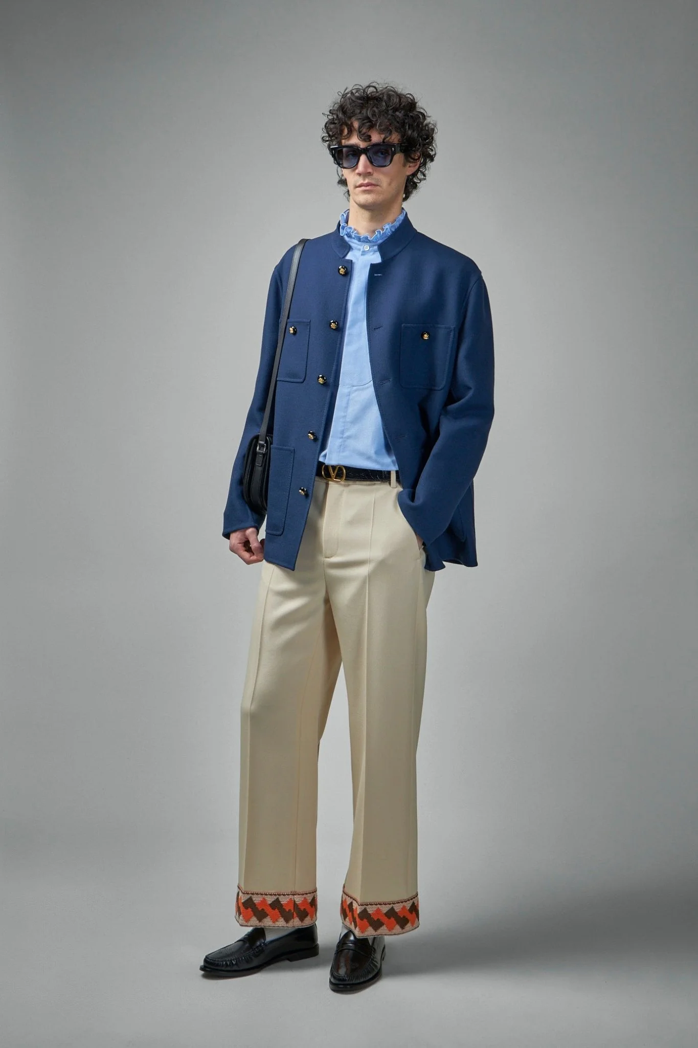 Double Wool Mandarin Collar - Image 2