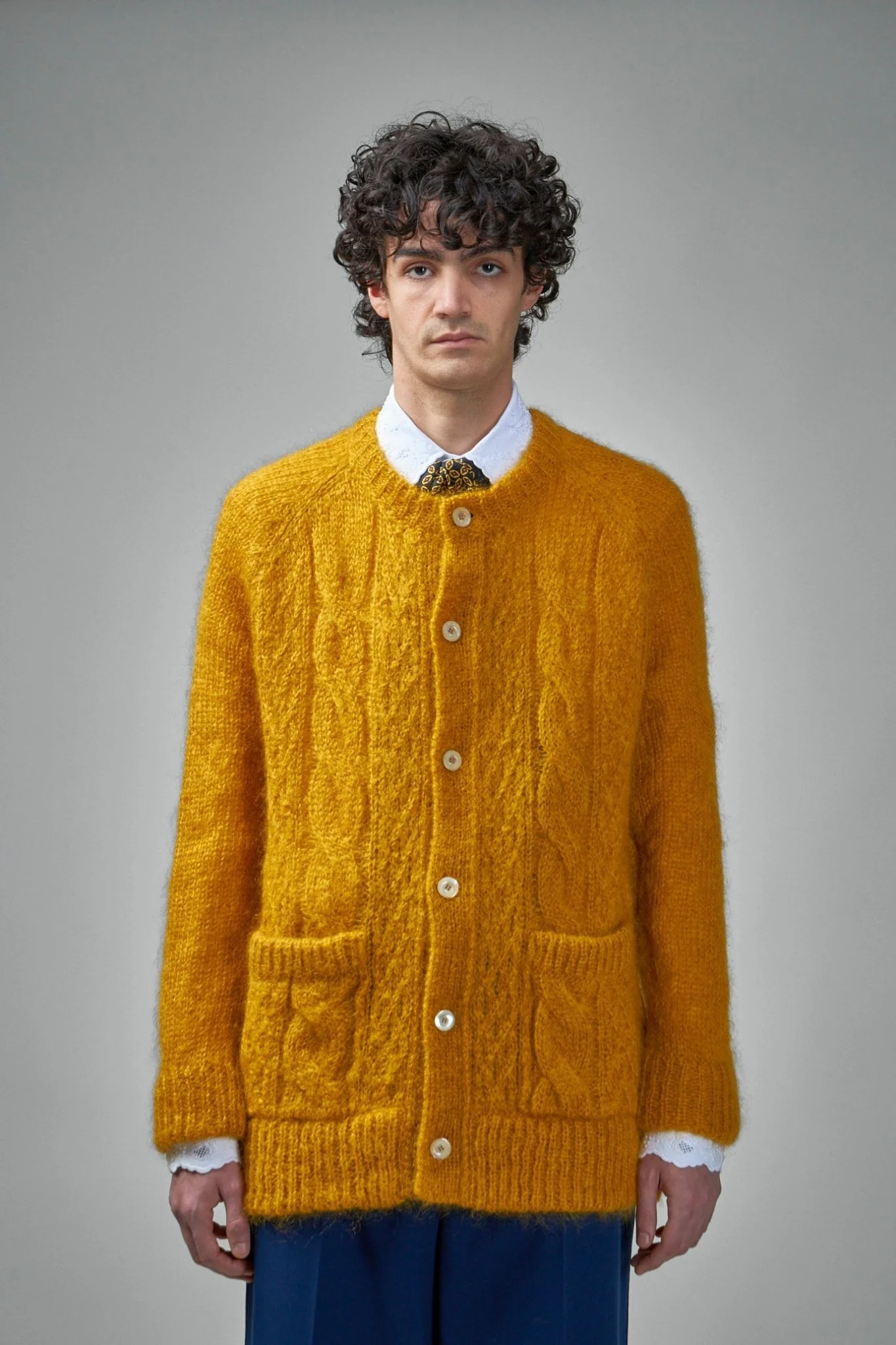 Cable-knit Mohair-blend Cardigan