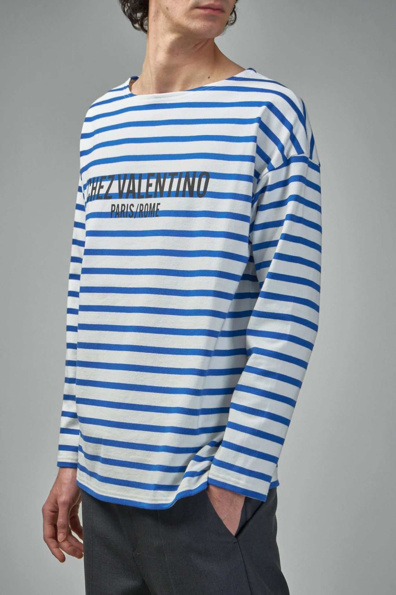 Chez Valentino Cotton Jersey Striped T-shirt - Image 4