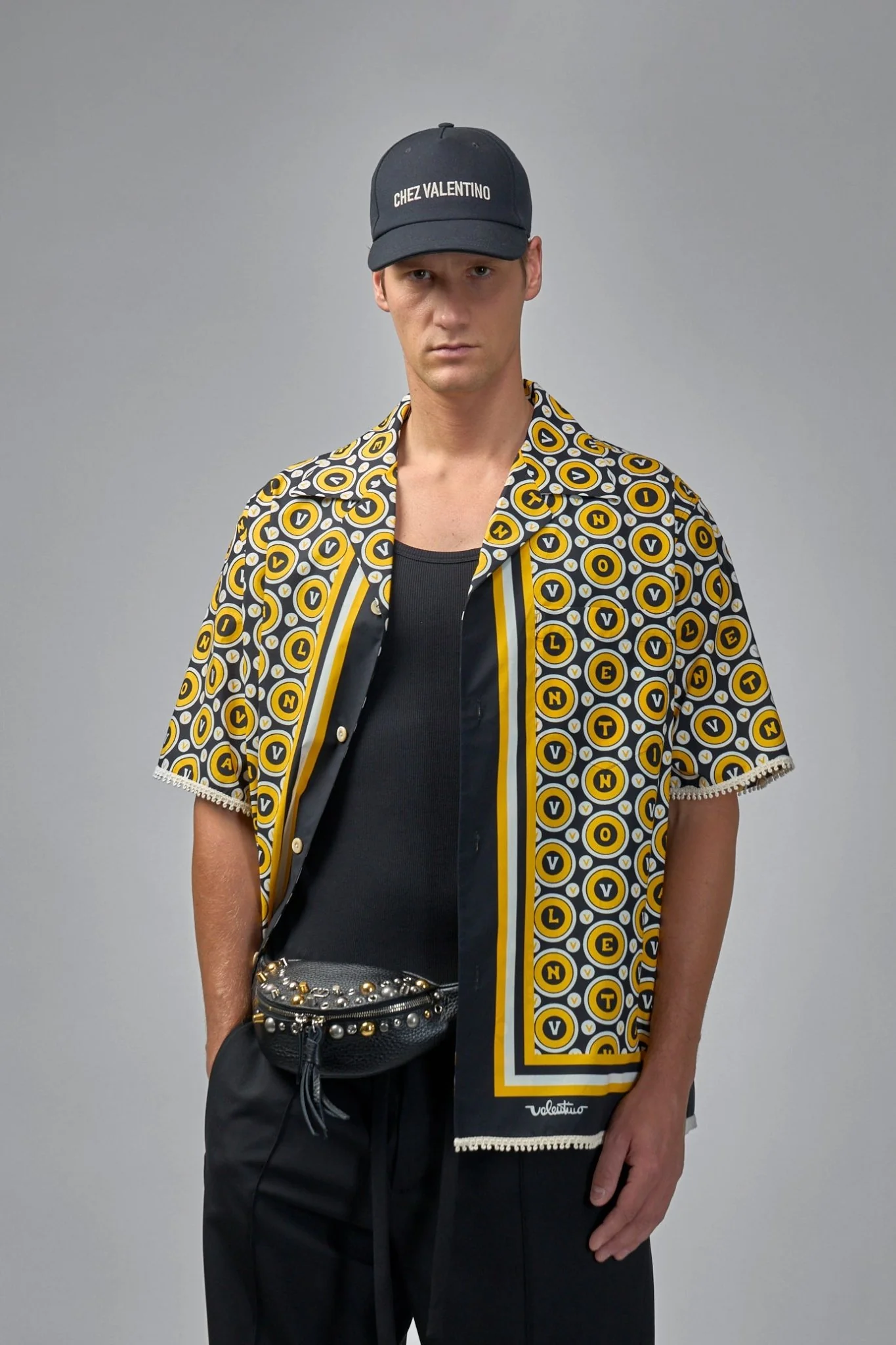 Cotton Poplin Bowling Shirt with Bulles Royales