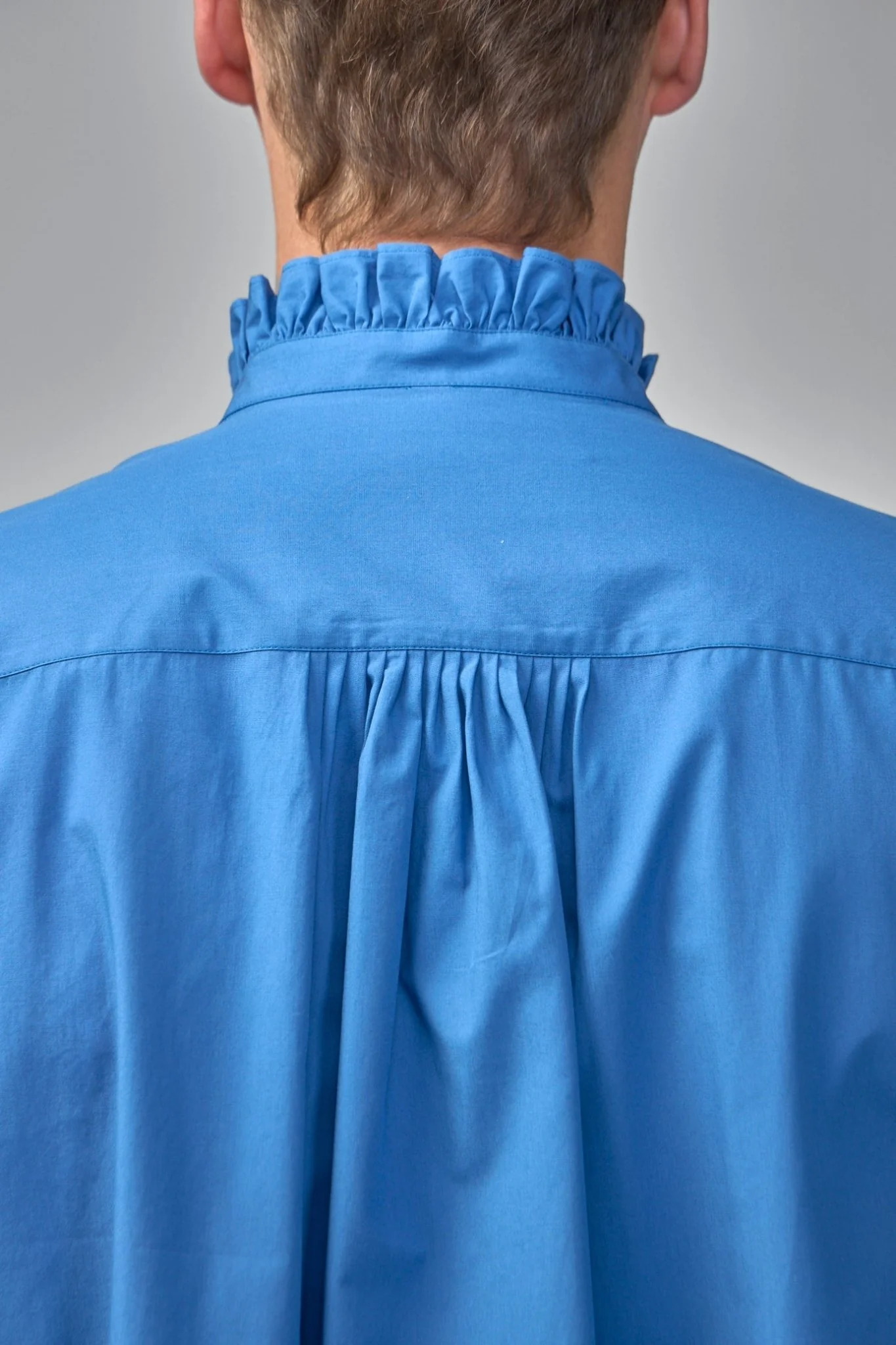 Cotton Poplin Shirt With Plastron And Ruffles - Image 5