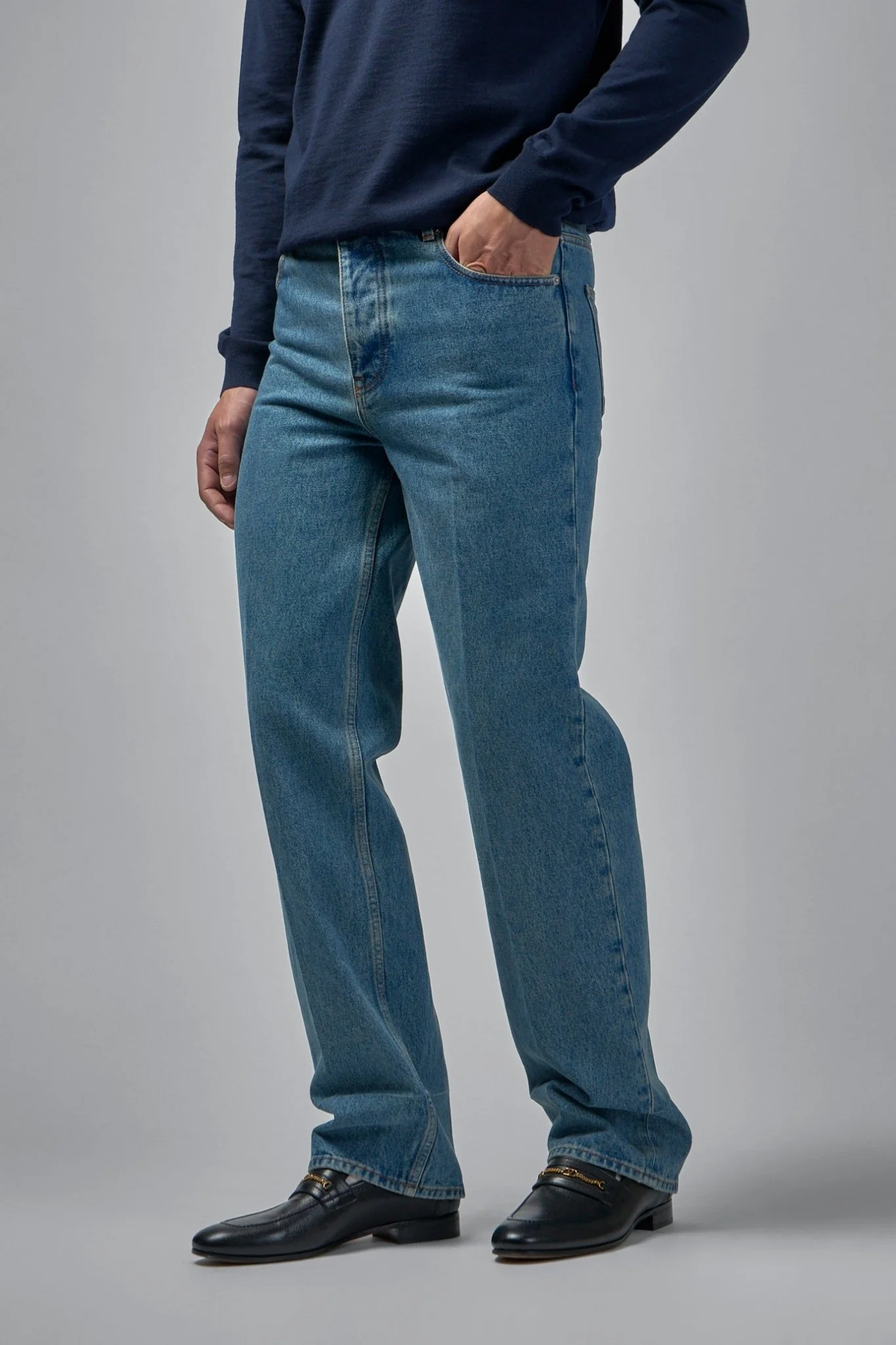 Logo Patch Straight Leg Jeans - Image 4