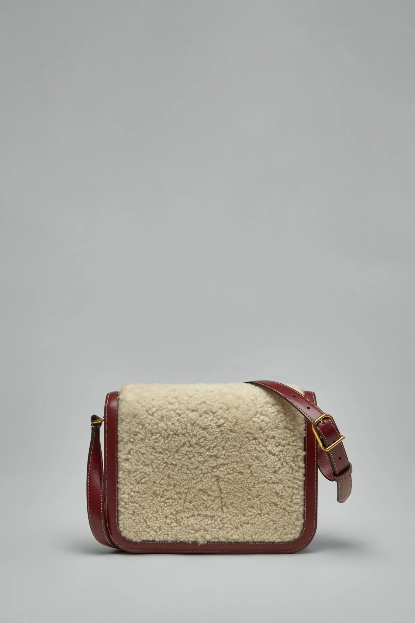 VLogo Plaque Foldover Top Shoulder Bag - Image 3