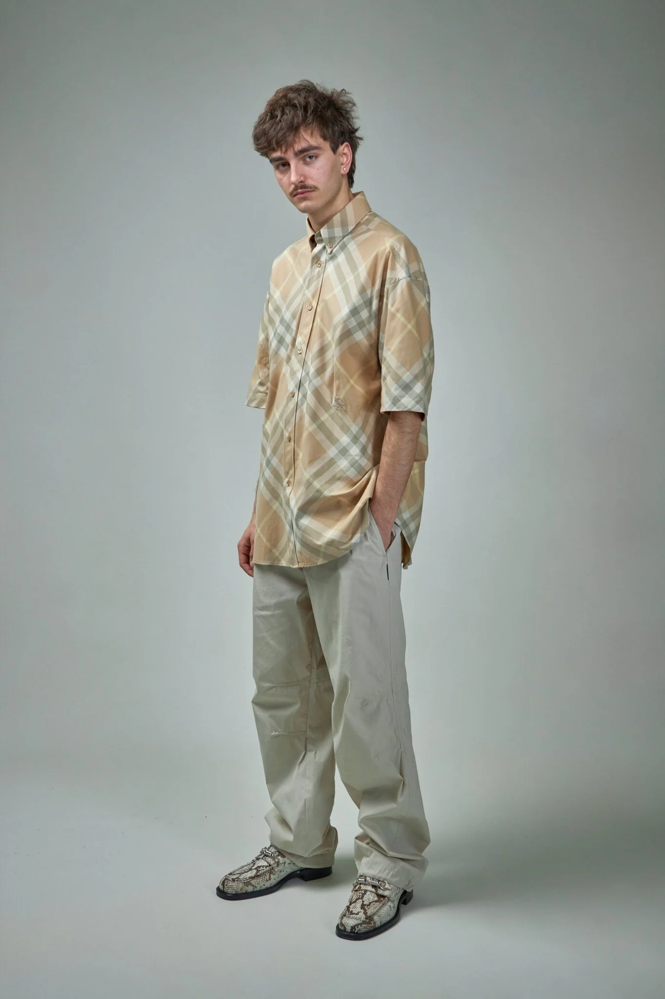 Cotton Blend Trousers - Image 2