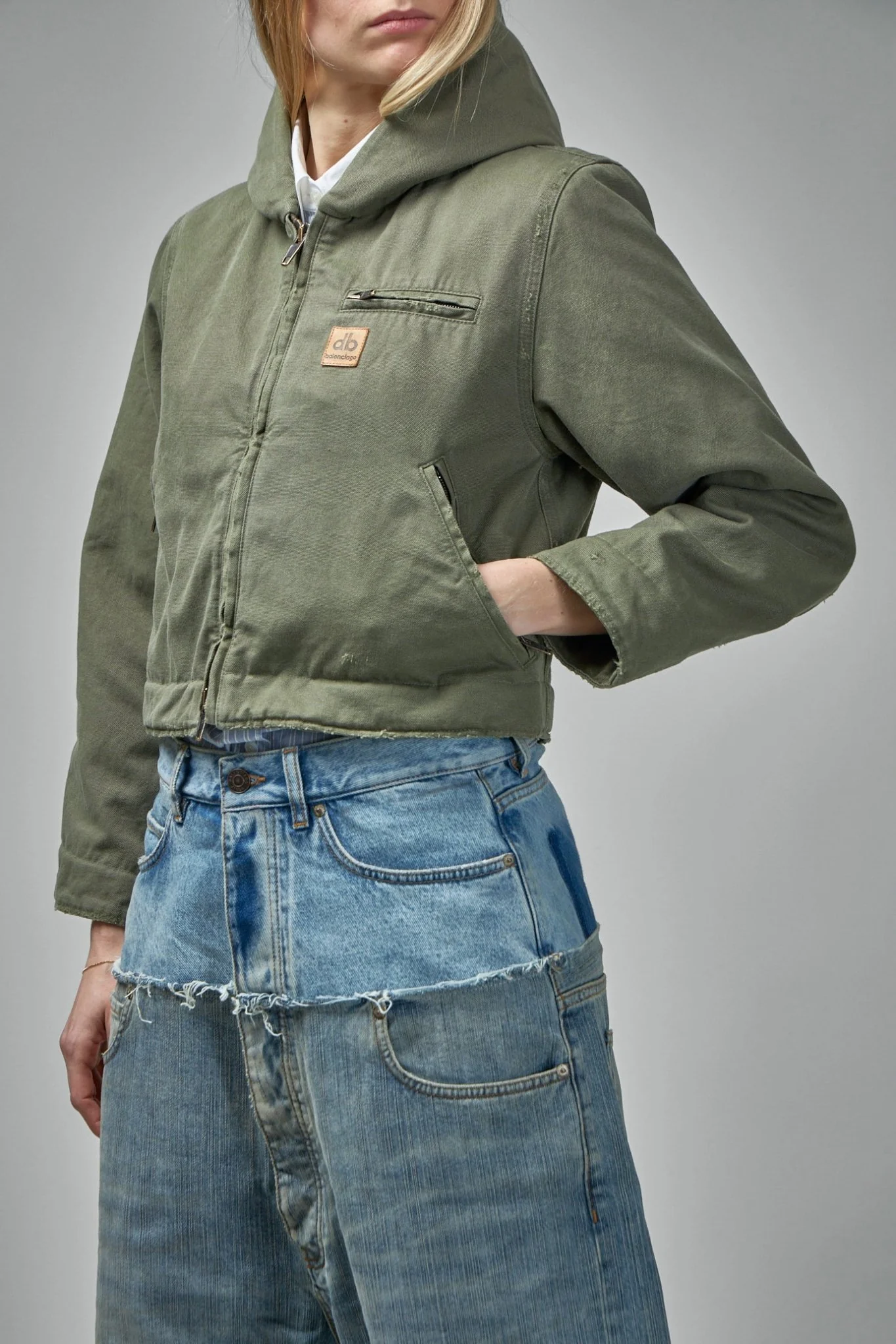 Shrunk Hooded Workwear Parka - Image 4