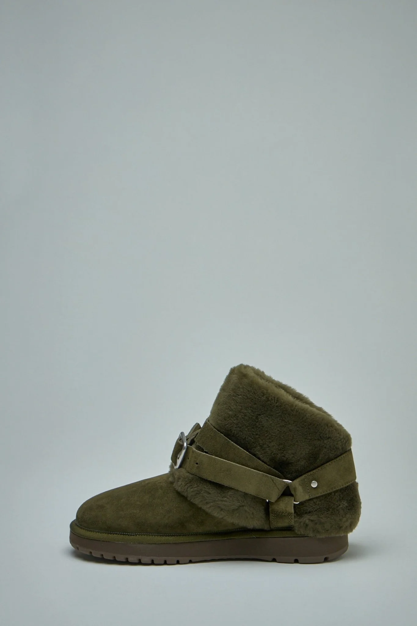 Suede and Shearling Chubby Boots - Image 3