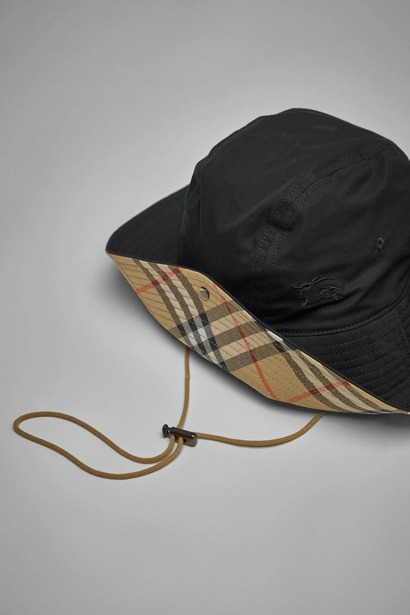 Check Brim Gabardine Hat - Image 3