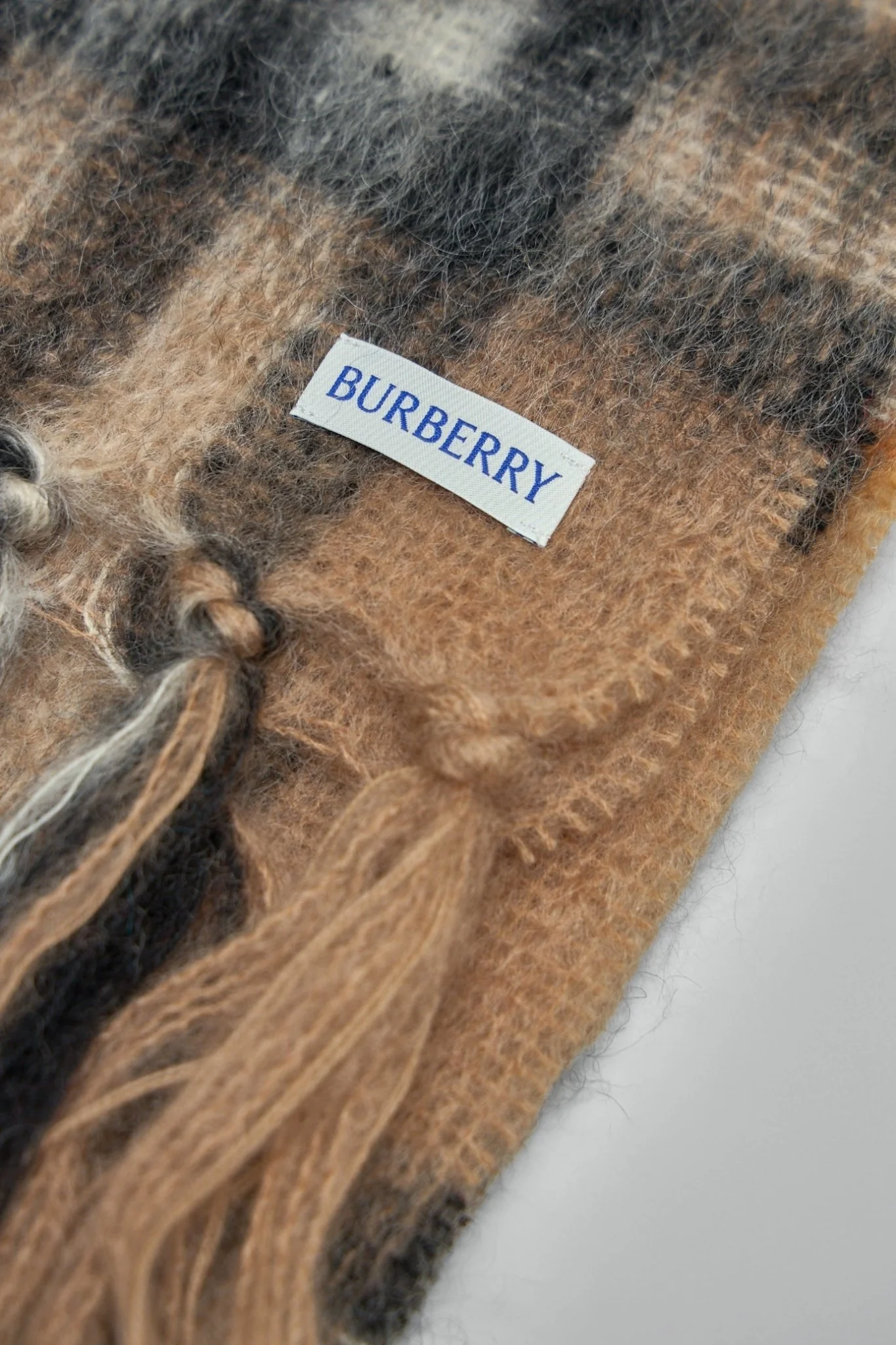 Checked Fringed Scarf - Image 3