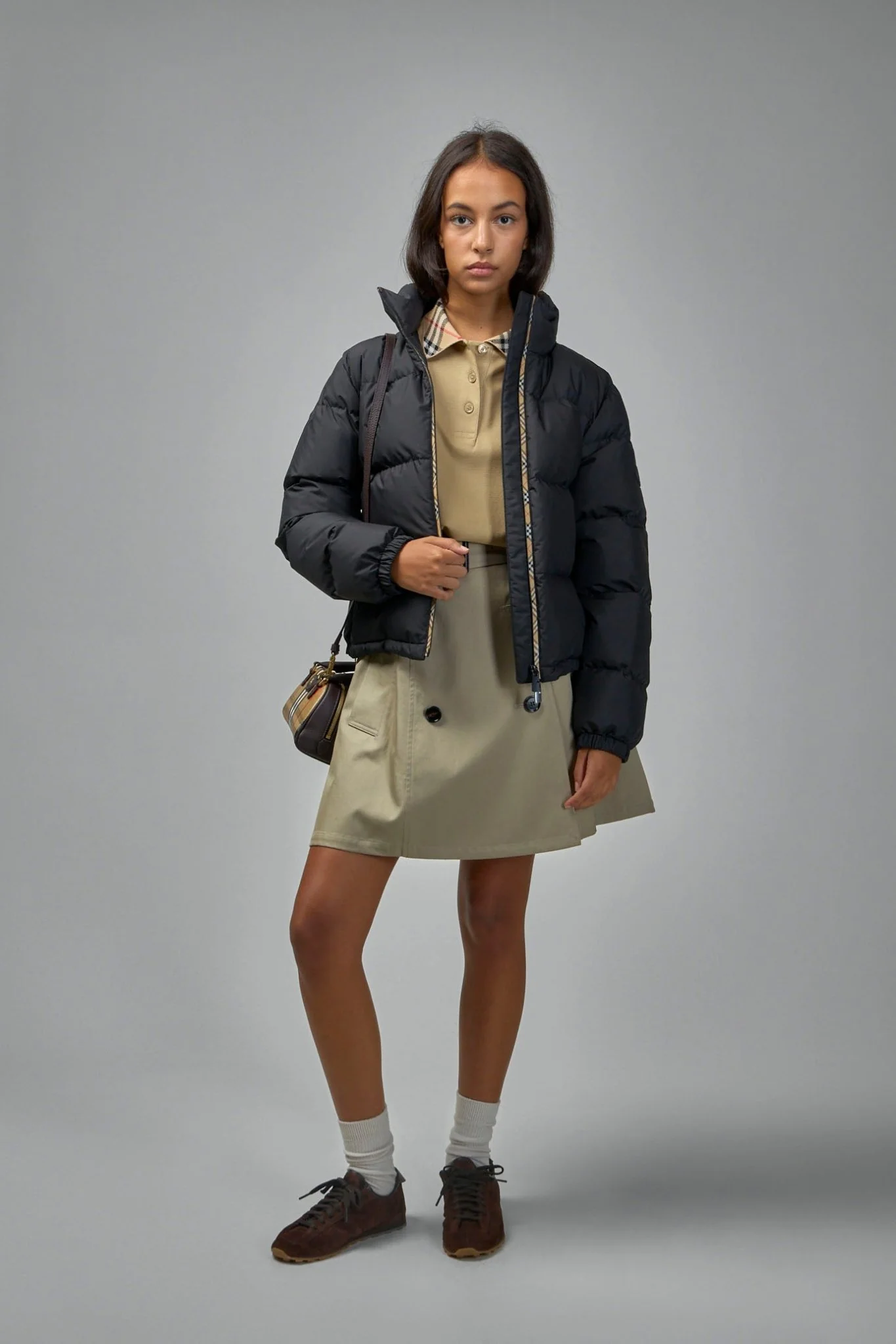 Gabardine Trench Mini Skirt - Image 5