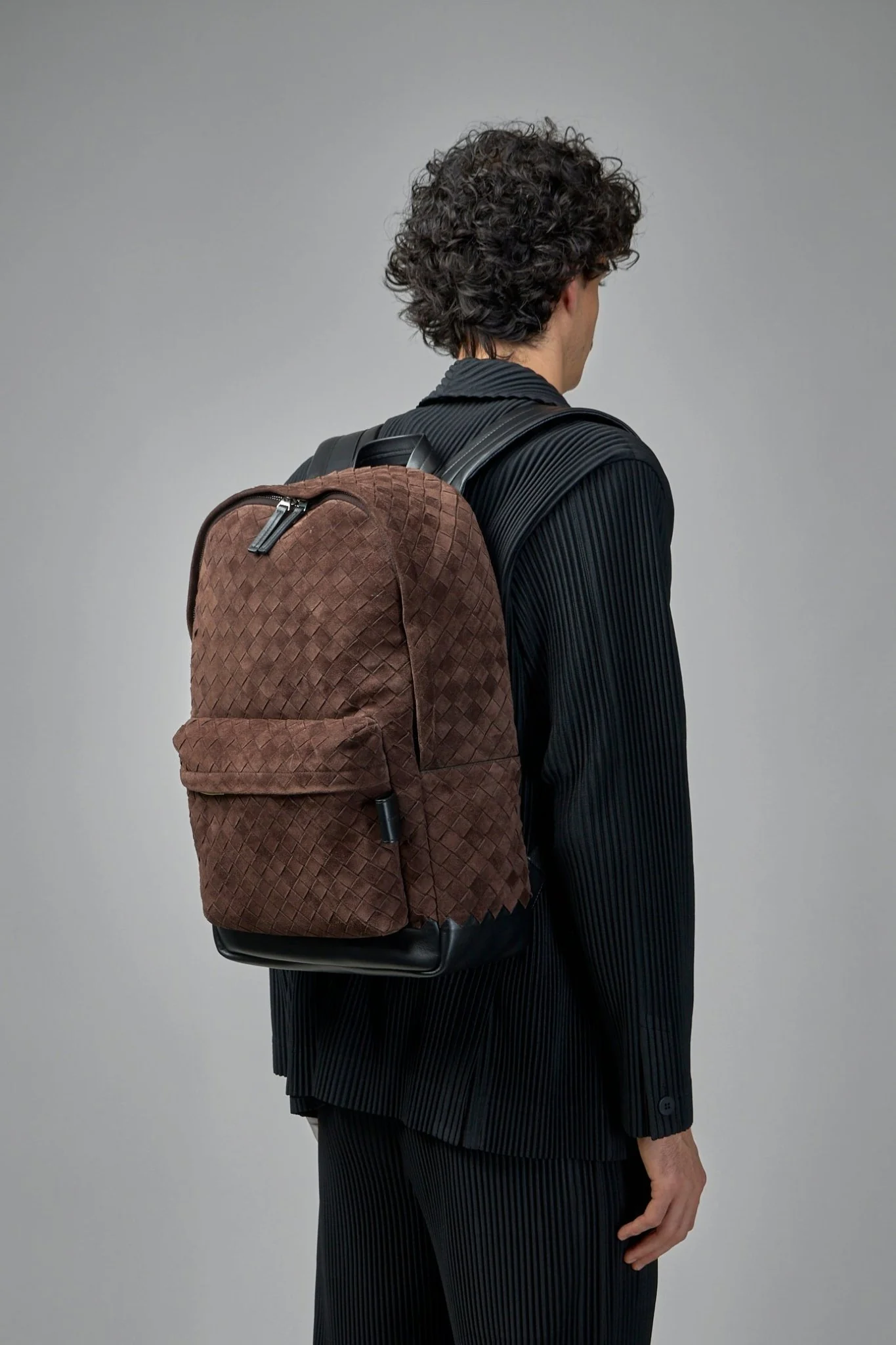 Intrecciato Suede Backpack - Image 5