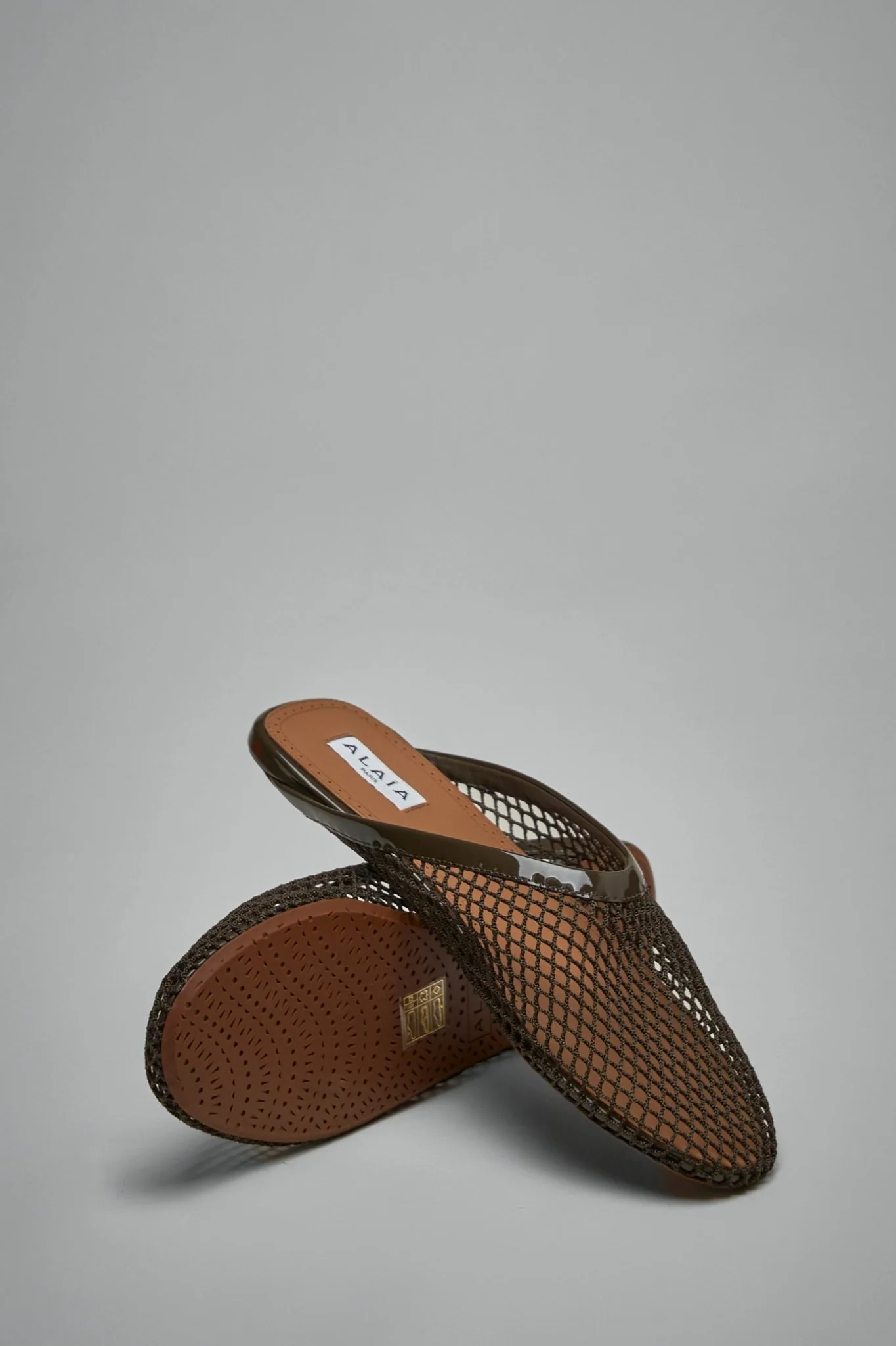 Flat Mules in Fishnet - Image 5