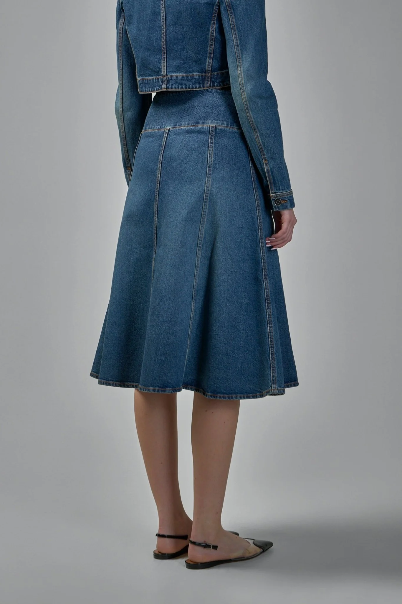 Slit Denim Skirt - Image 3
