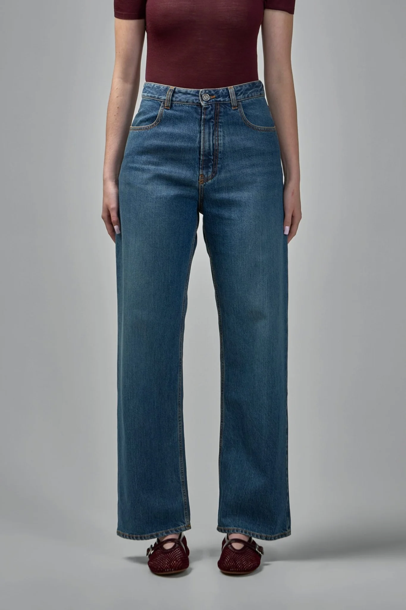 Low Waist Denim Pants - Image 3