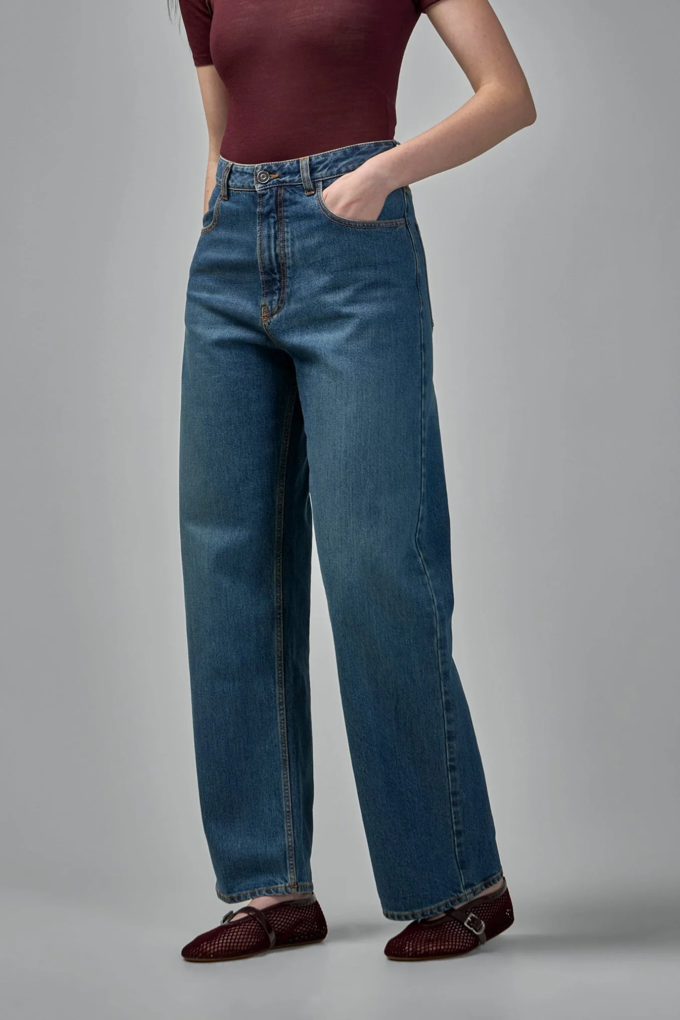 Low Waist Denim Pants - Image 5