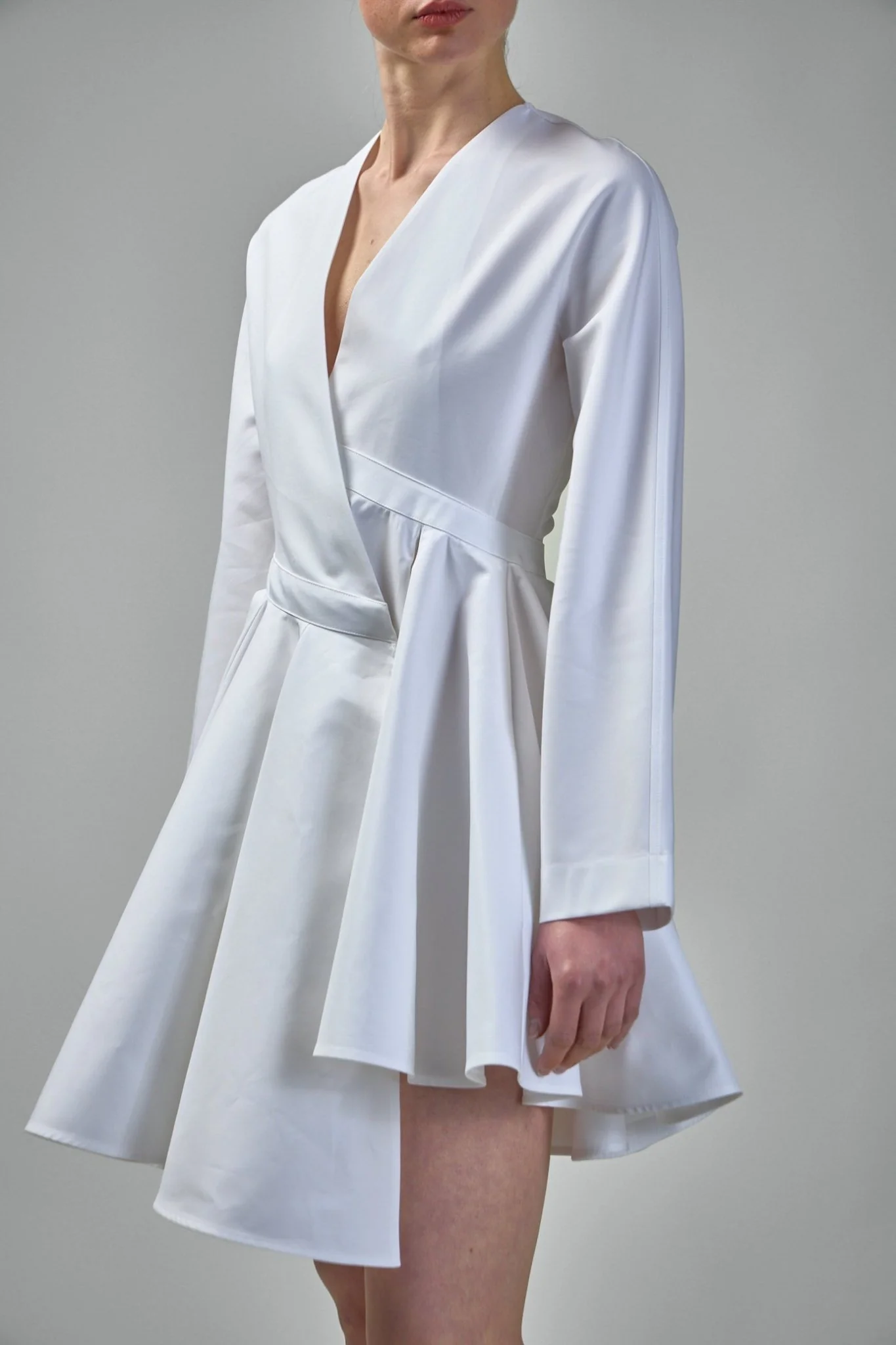 Asymmetric Belt Dress - Image 4