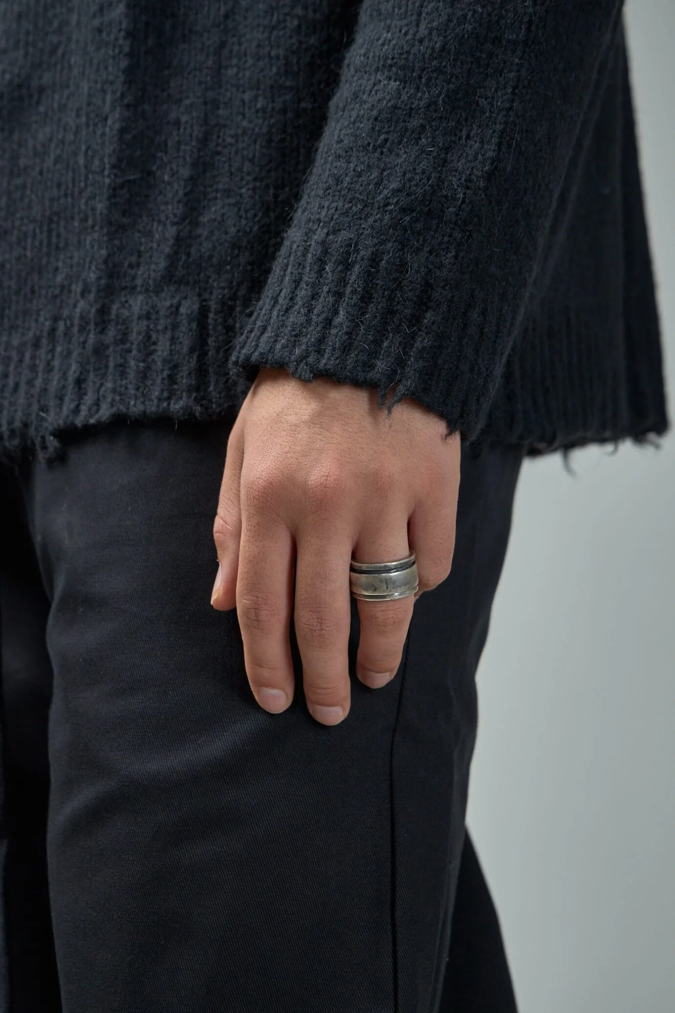 Double Layer Silver Ring - Image 4