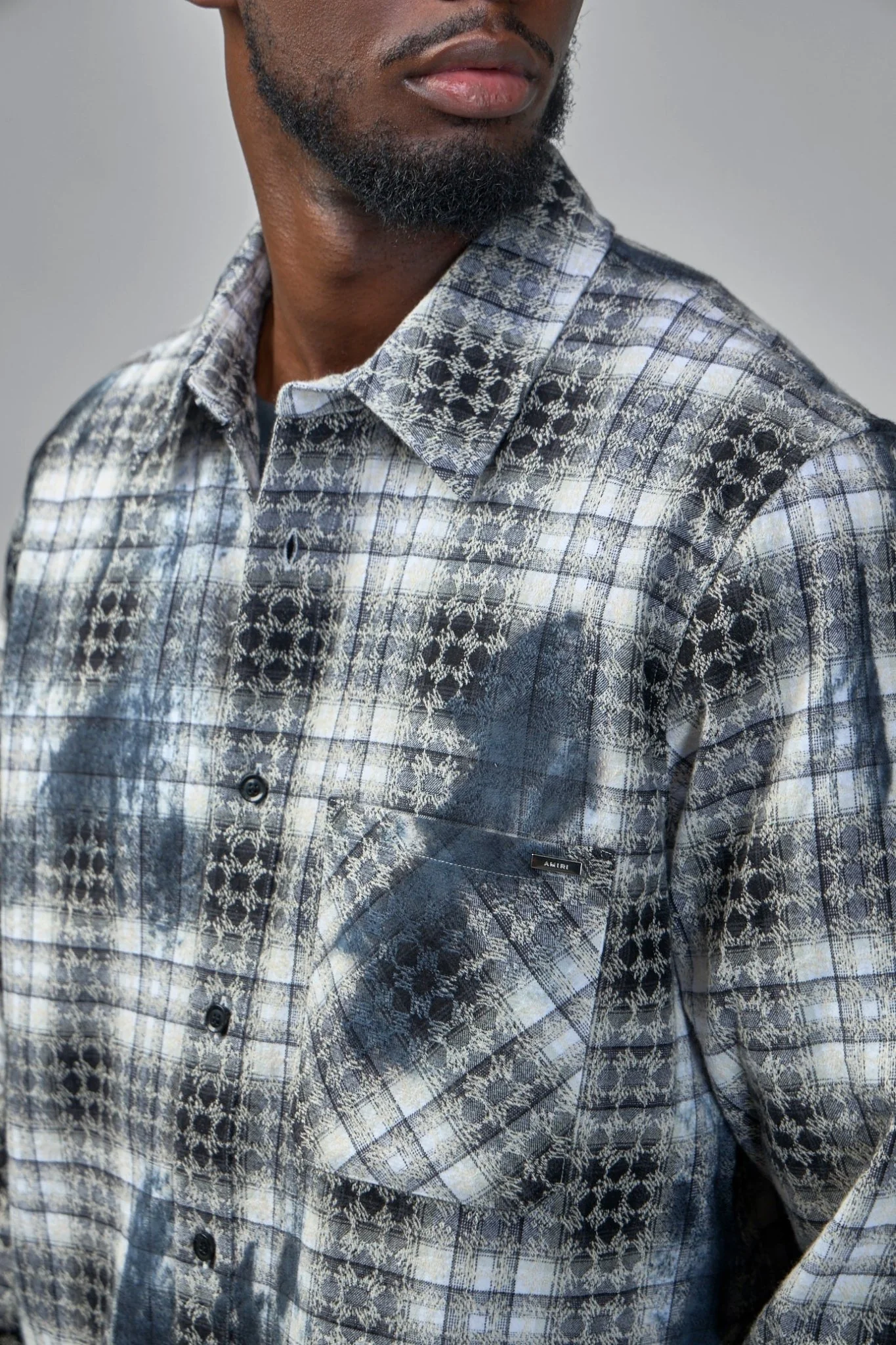 Quad Bleach Flannel Cotton Shirt - Image 5
