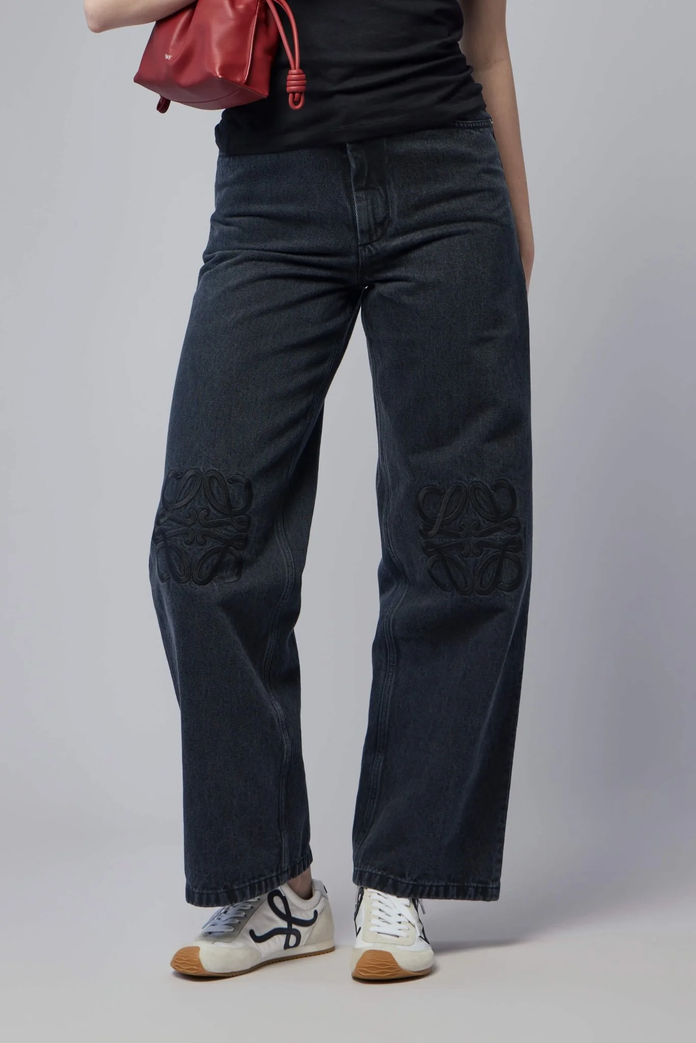 Anagram Baggy Jeans in Denim - Image 6