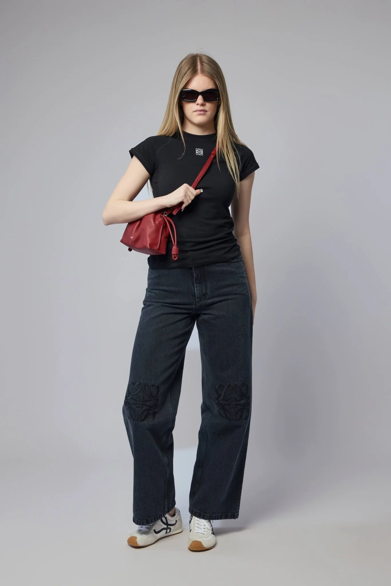 Anagram Baggy Jeans in Denim - Image 7