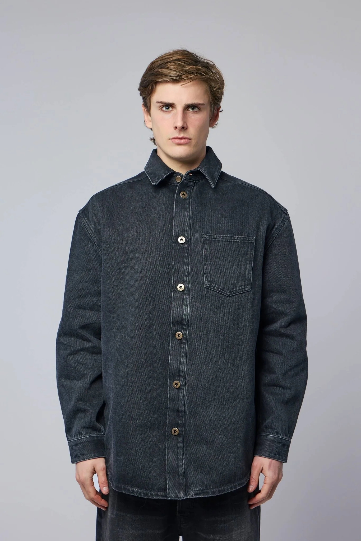 Anagram Overshirt in Denim - Image 2