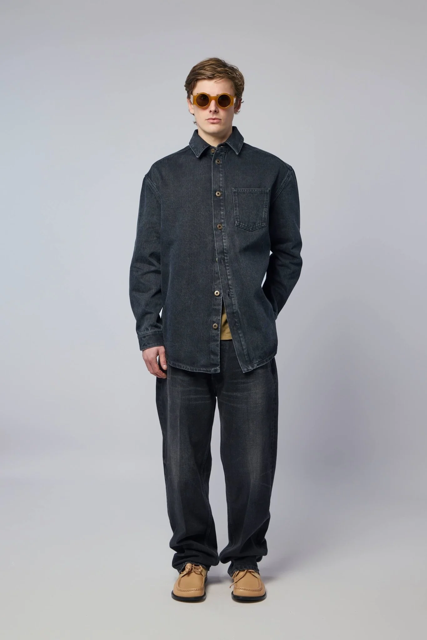 Anagram Overshirt in Denim - Image 7