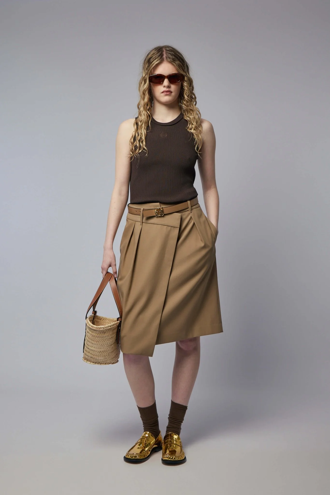 Anagram Tank Top in Stretch Viscose - Image 6