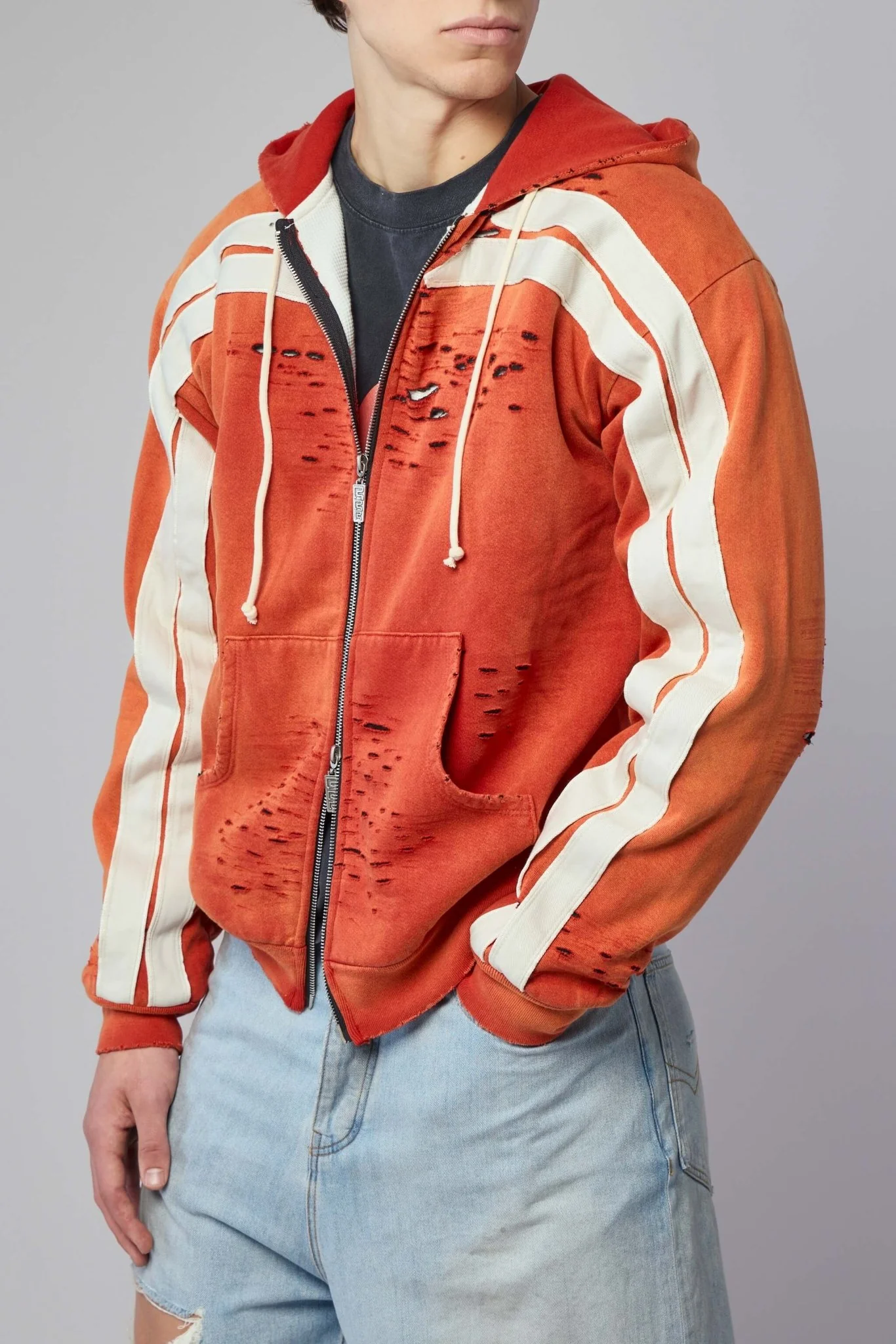 Apocrypha Pious Zip Hoodie Orange - Image 3