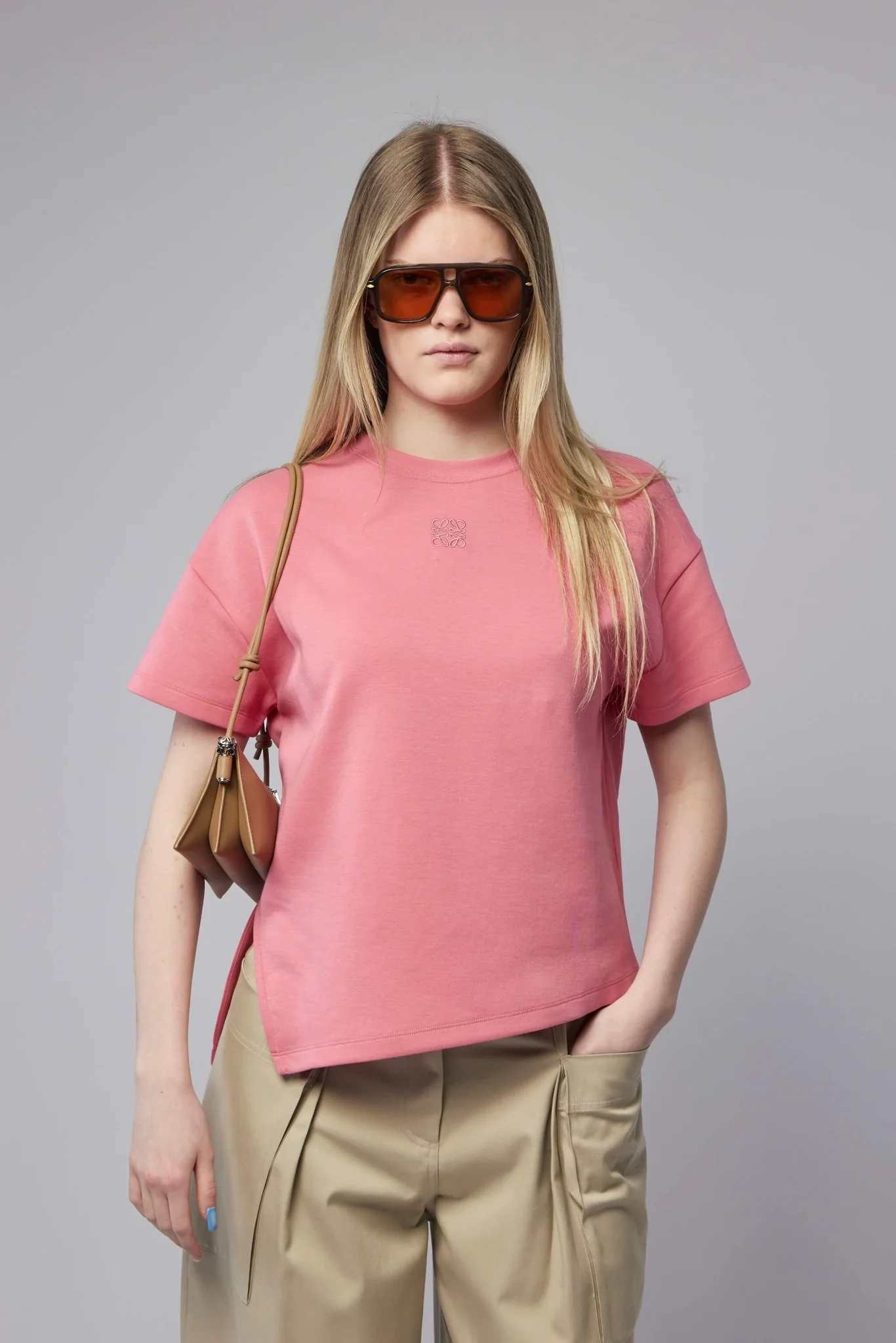 Anagram Asymmetric Cotton-blend Jersey T-shirt