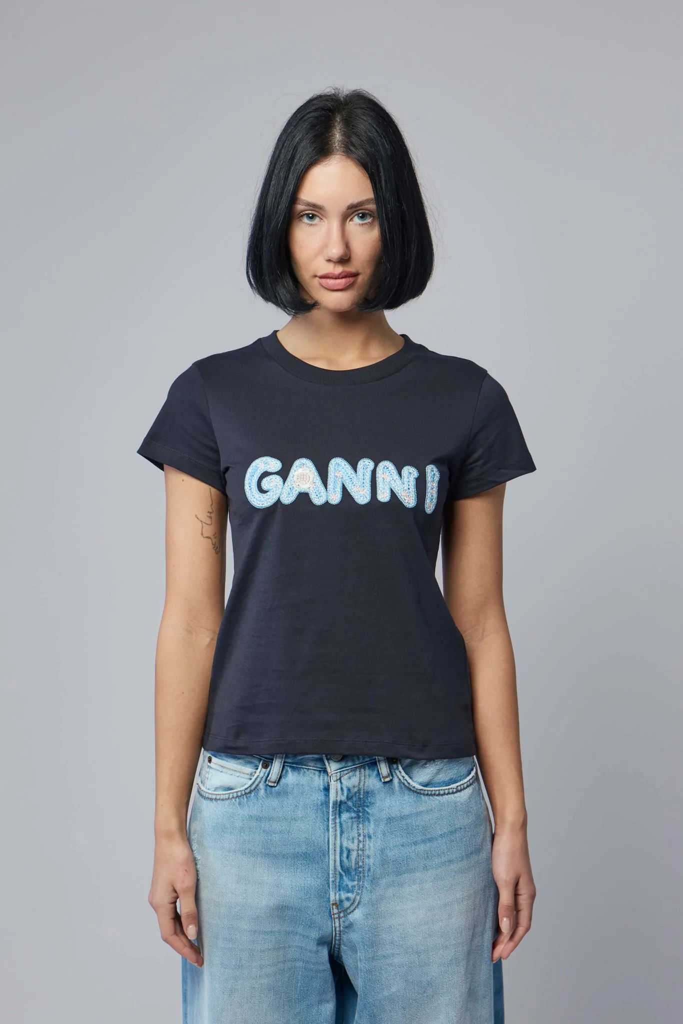 Cotton T-shirt with Front Logo - Image 2