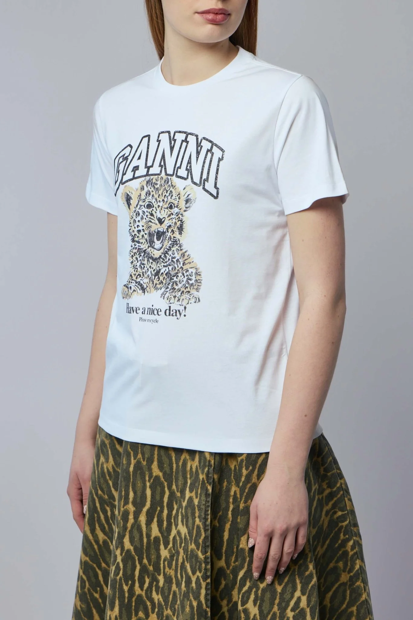 Basic Jersey Leopard Relaxed T-shirt - Image 3