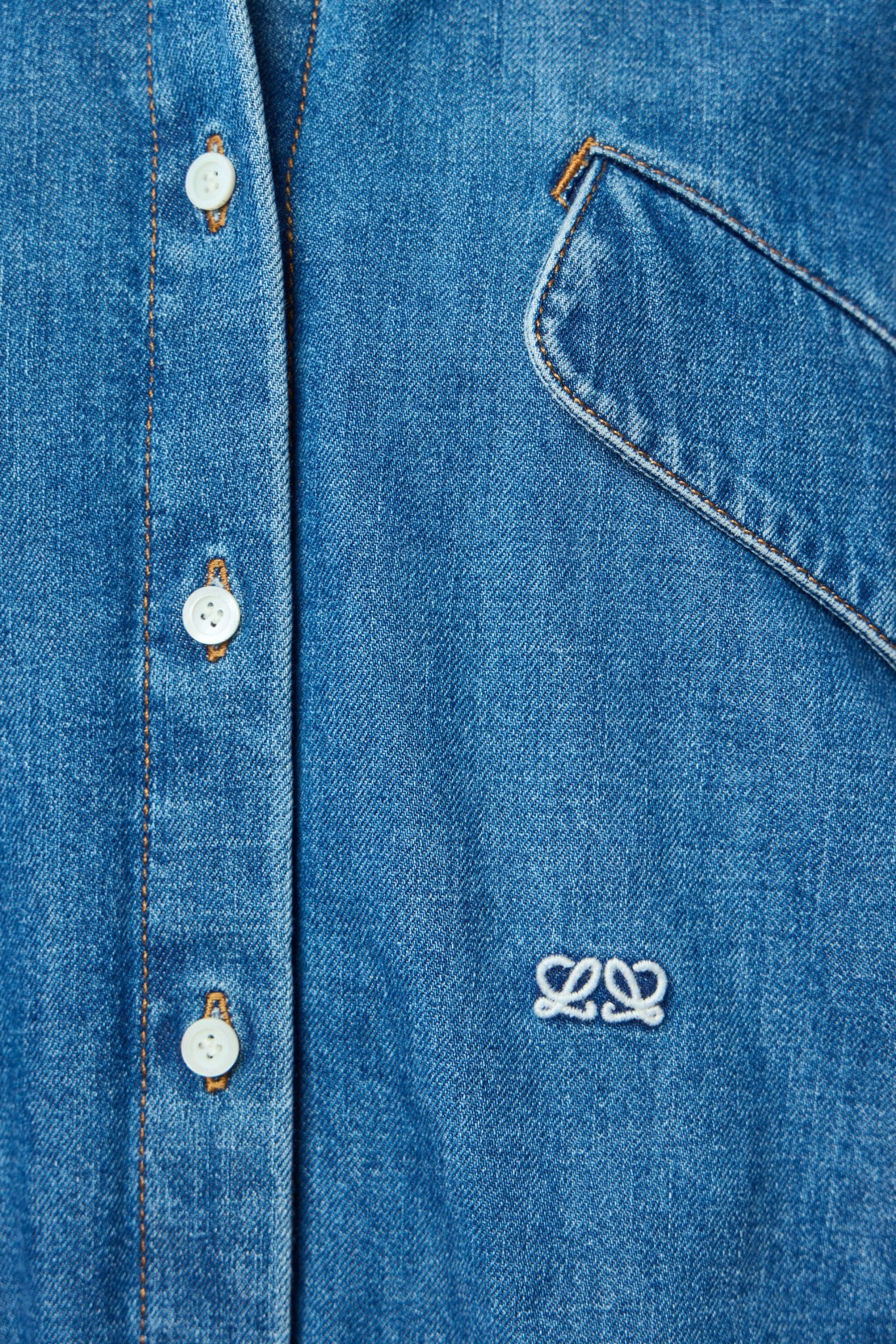 Belted Shirt in Denim - Image 4
