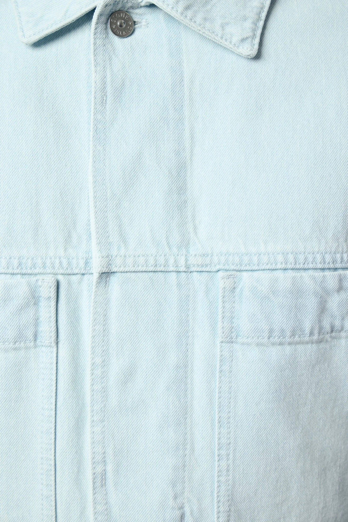 Indigo Denim Ultra Bleached Biker Jacket - Image 4