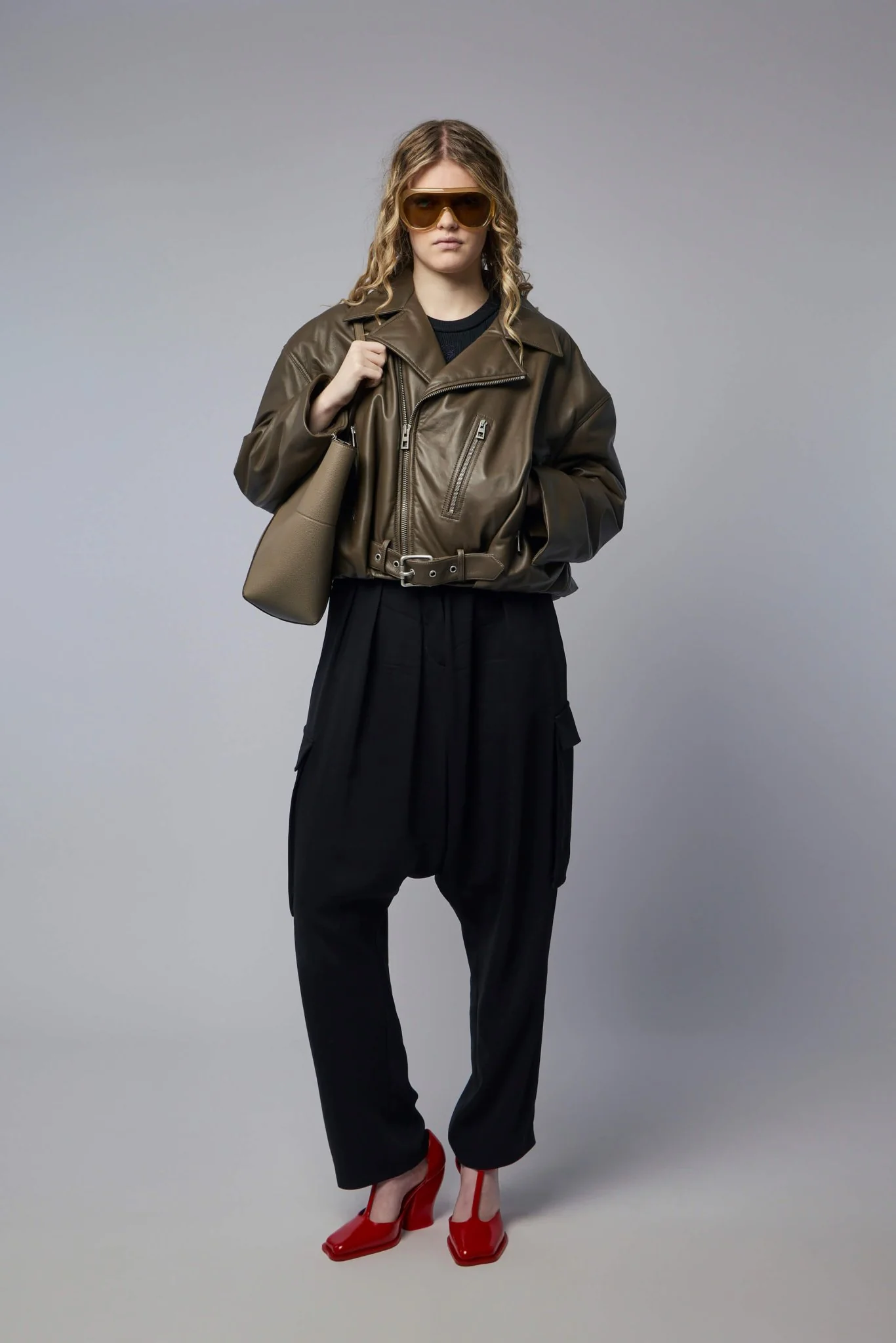 Biker Jacket in Nappa Lambskin - Image 7