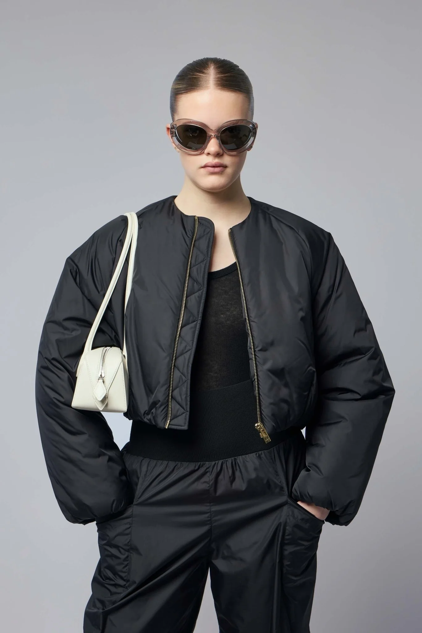 Nylon Pleated Bomber