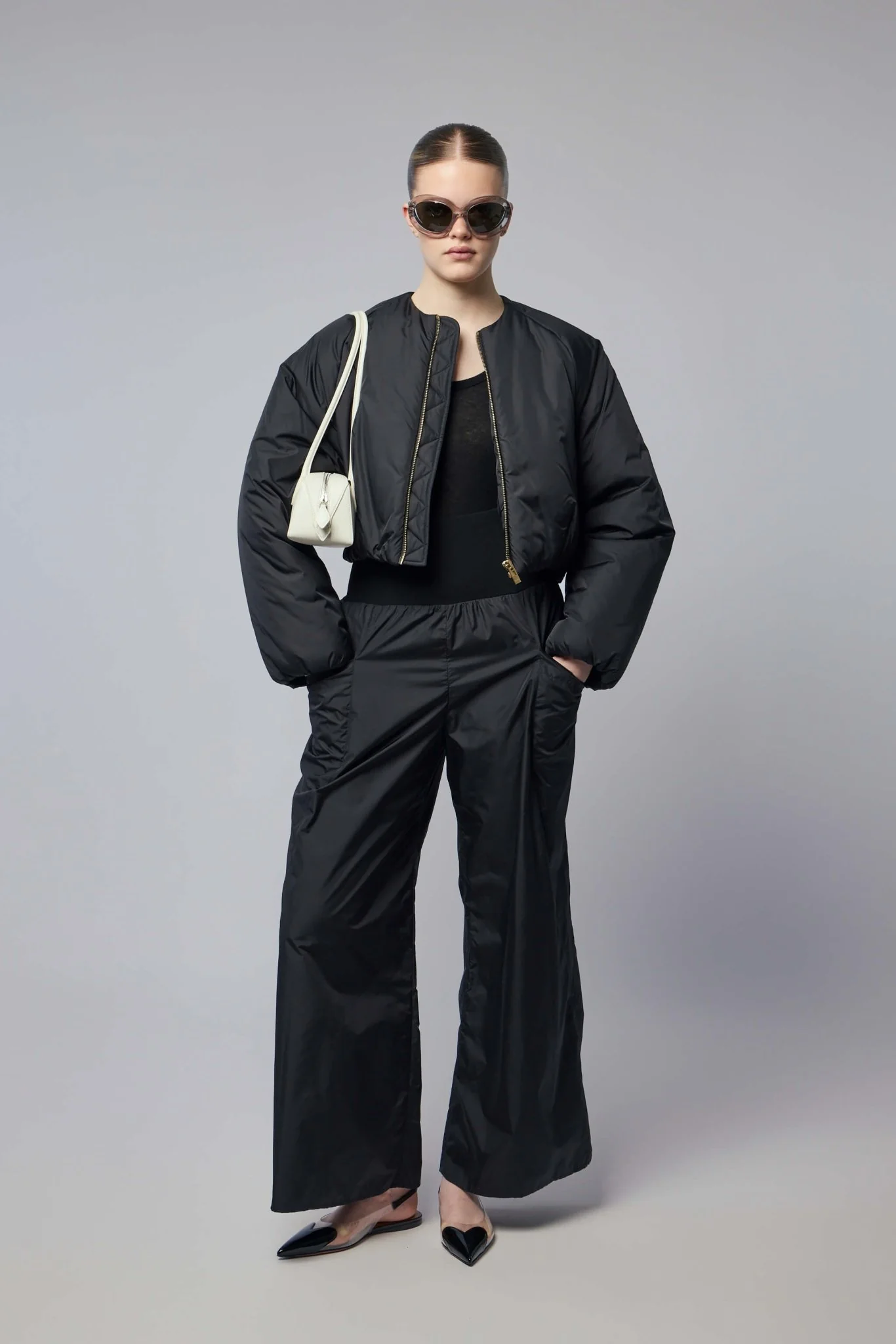 Nylon Pleated Bomber - Image 7