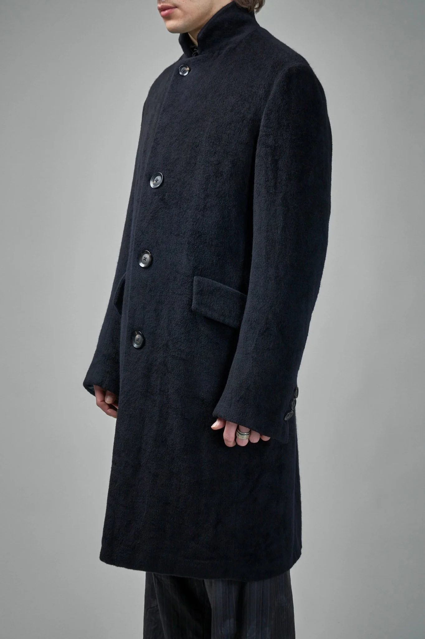Pure Alashan Cashmere 3-ply Fully-Lined Como Silk Long Coat - Image 4