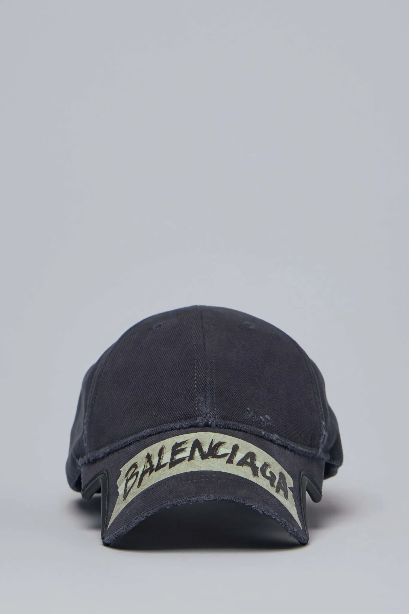 Washed Black Distressed Cap