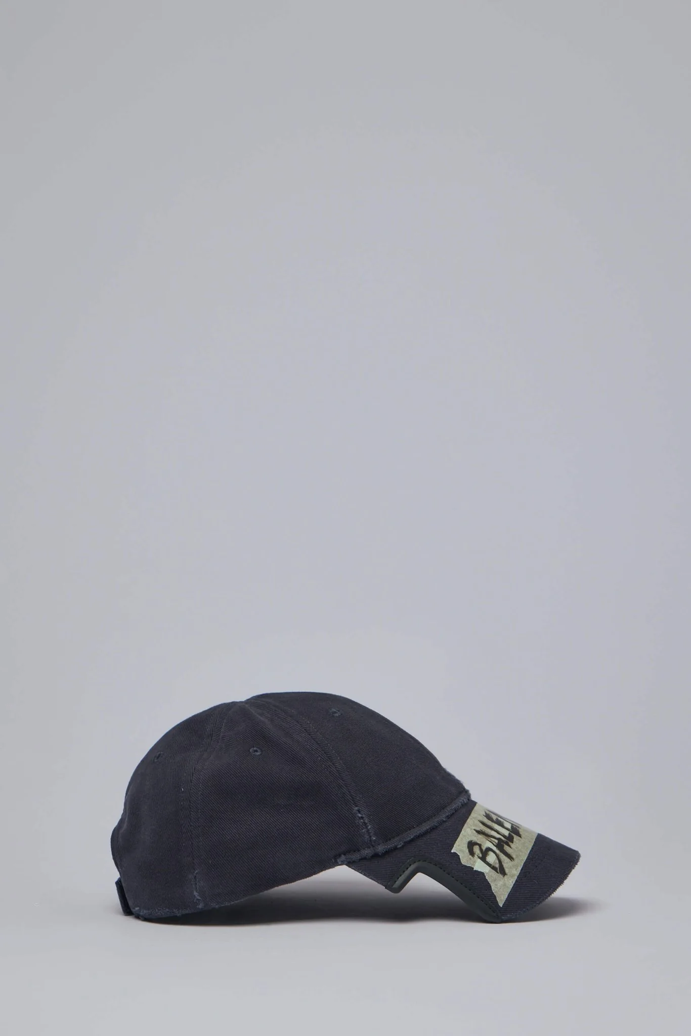 Washed Black Distressed Cap - Image 3