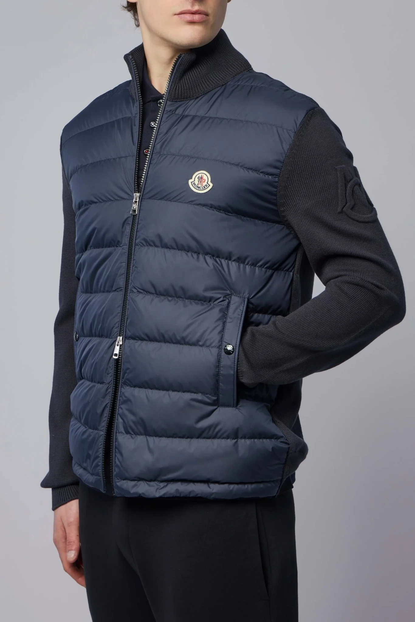 Padded Zip-up Cotton Cardigan - Image 3