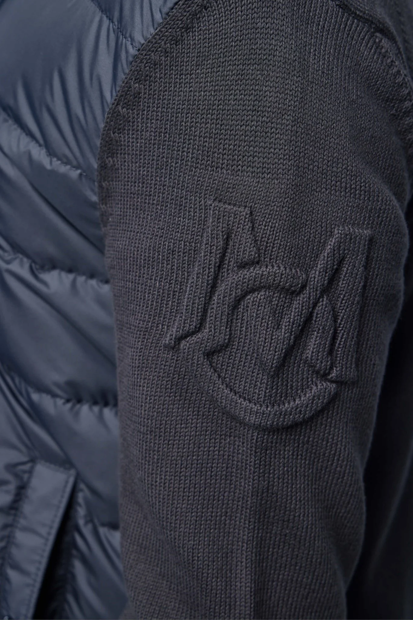 Padded Zip-up Cotton Cardigan - Image 5