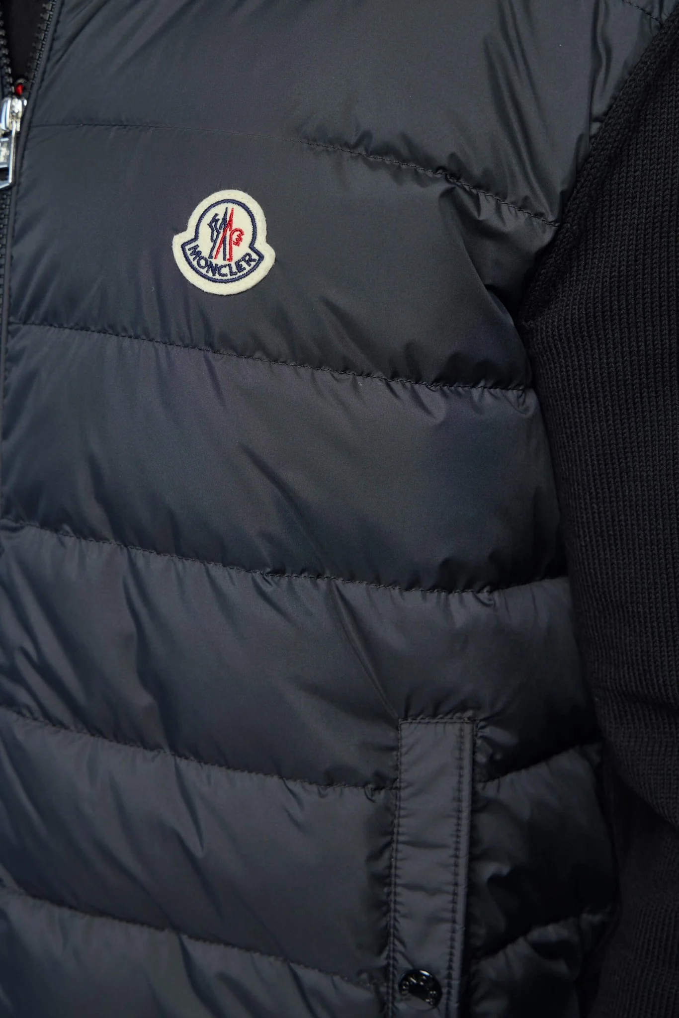 Padded Zip-up Cotton Cardigan - Image 4
