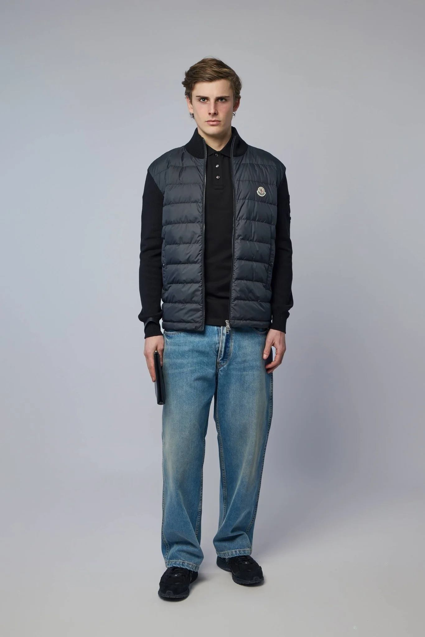 Padded Zip-up Cotton Cardigan - Image 7