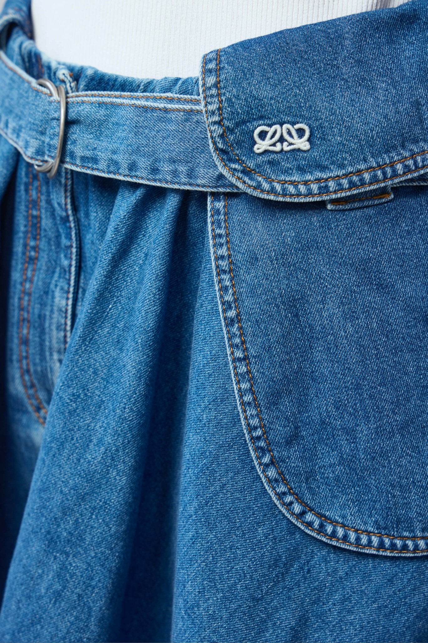 Cargo Skirt in Denim - Image 6